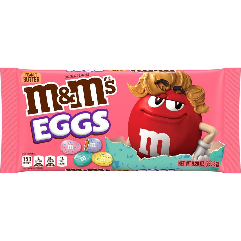 M&M'S Peanut Butter Chocolate Speckled Easter Egg Candy, 9.2 oz Bag