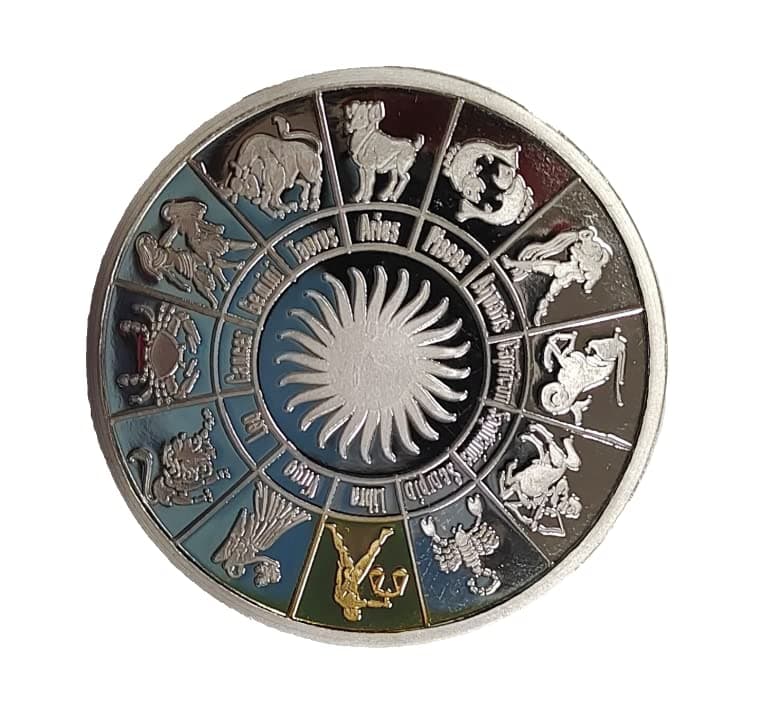 Bangalore Refinery 999 Purity Birth Signs Silver Coin 50 Gram