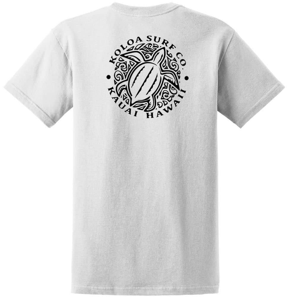 Koloa Surf Hawaiian Honu Turtle Logo Cotton T-Shirts in Regular, Big and Tall