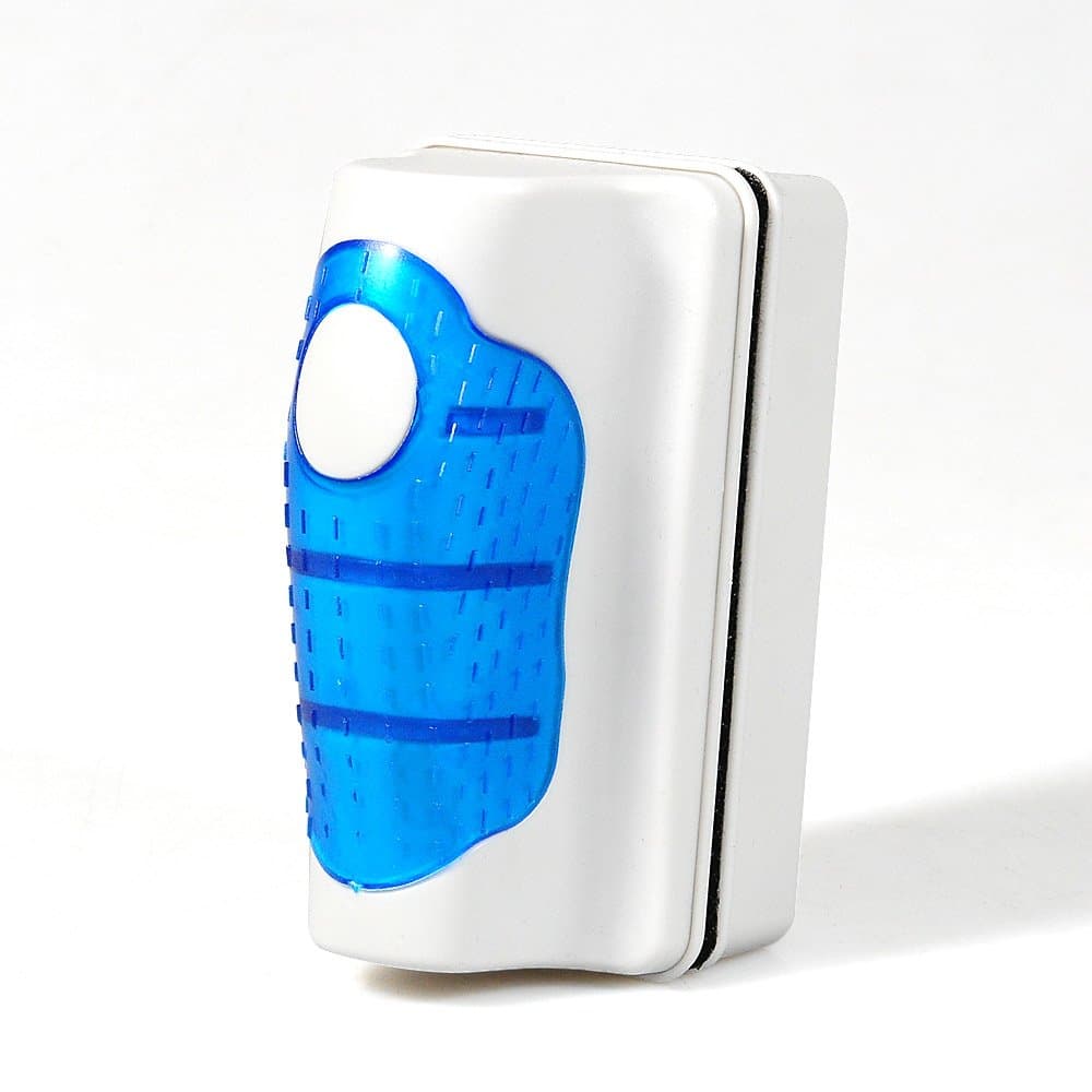 Magnetic Aquarium Fish Tank Glass Cleaner Brush- Scrubber Floating Clean Brush For Aquatic Algae Cleaning-Big Medium Small Size(L,Blue)