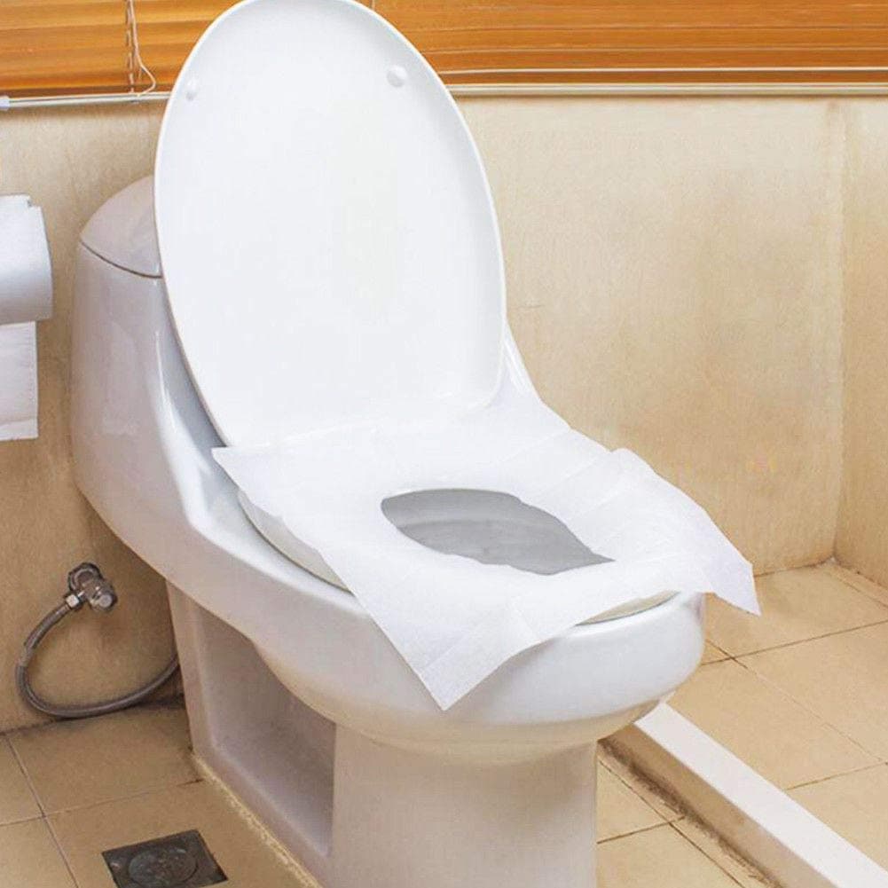 250 Pieces Flushable Paper Toilet Seat Covers, Travel Hospital Household Bathroom Necessity Disposable Toilet Seat Covers