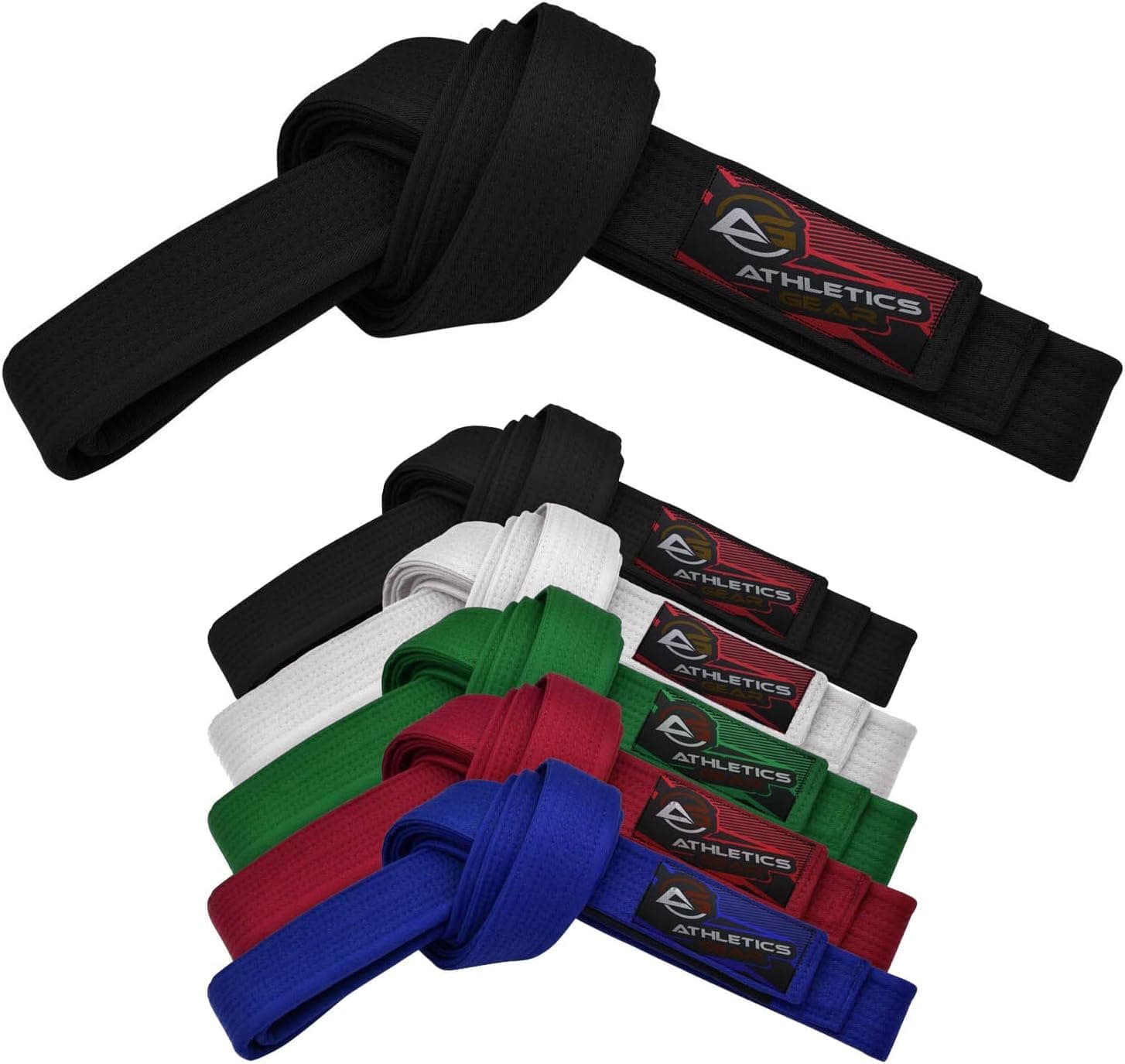 Martial Arts Karate Belt, 100% Cotton with Multiple Stitching Belts for BJJ, Judo, Taekwondo and Karate