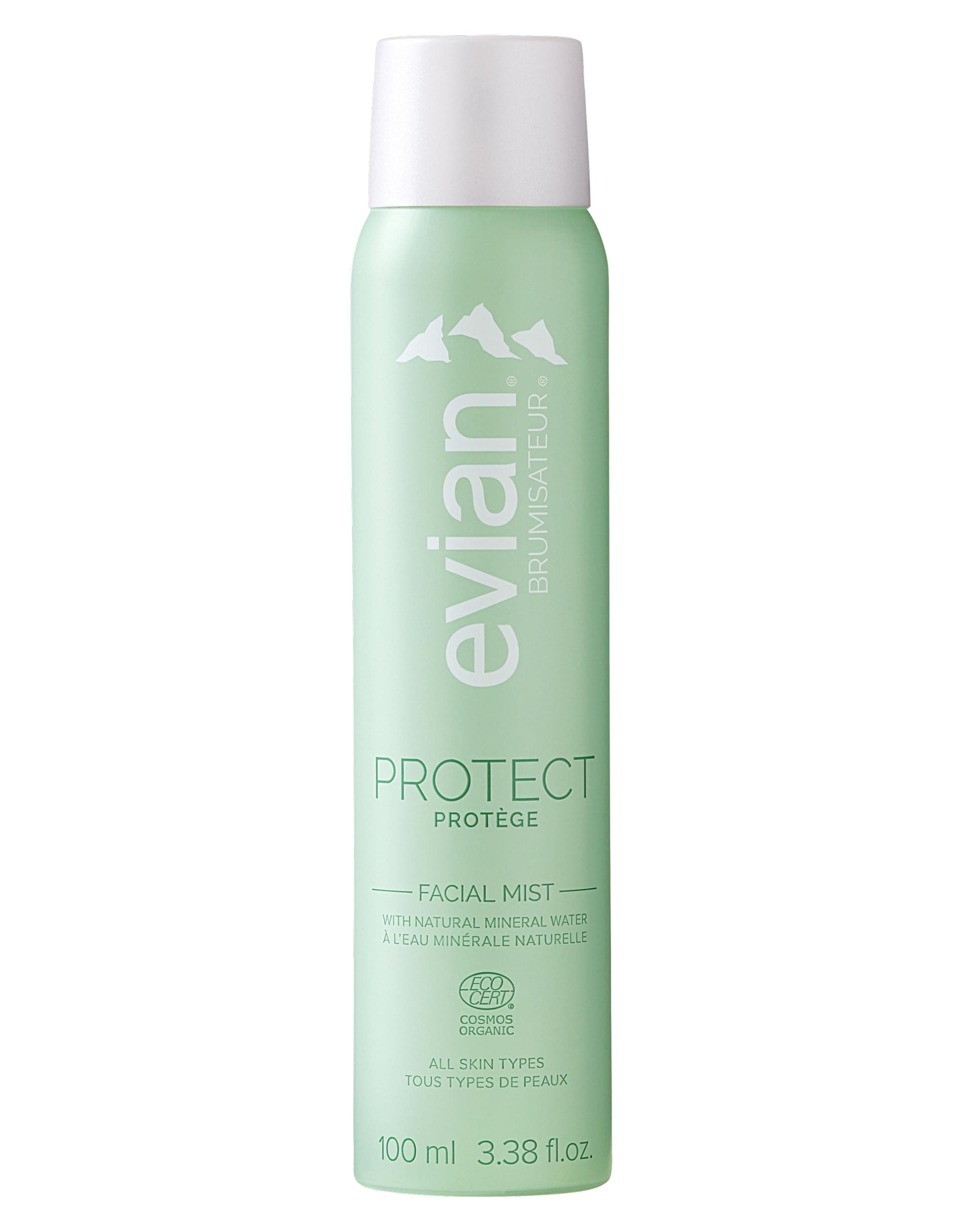Evian Protect Facial Mist - Hydrating Mineral Water Face Spray with Aloe & Natural Extracts - Cooling Toner Mist for Face & Skin - Refreshing Facial Spray to Hydrate and Support Skin Barrier