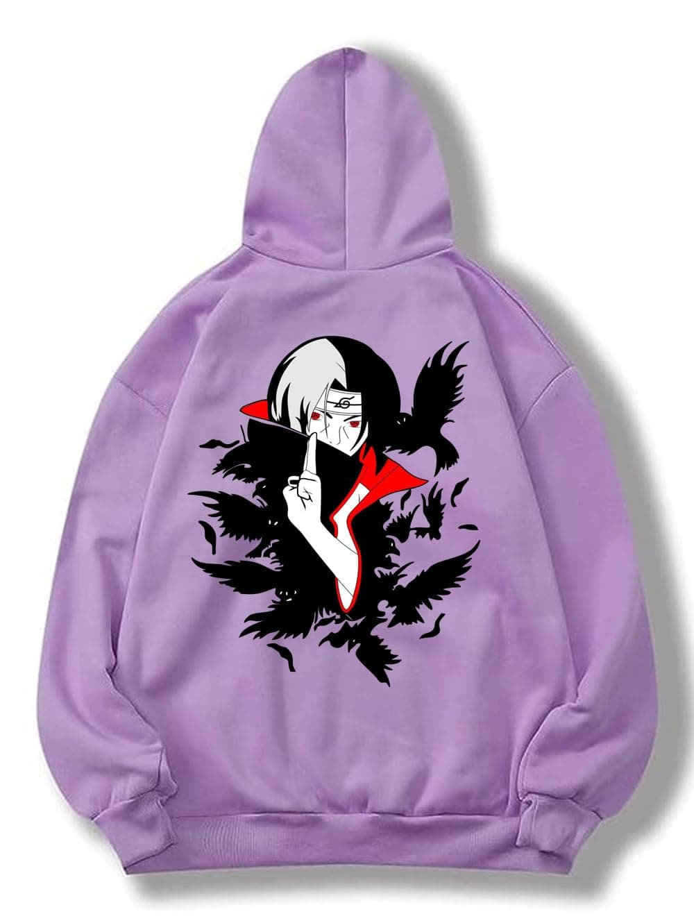 Ninfin styles Unisex Hoodie,Itachi back side,Lavander for WintersLuffyback printing hoodie Gear 5 hoodie man hoodie one piece hoodie anime hoodie