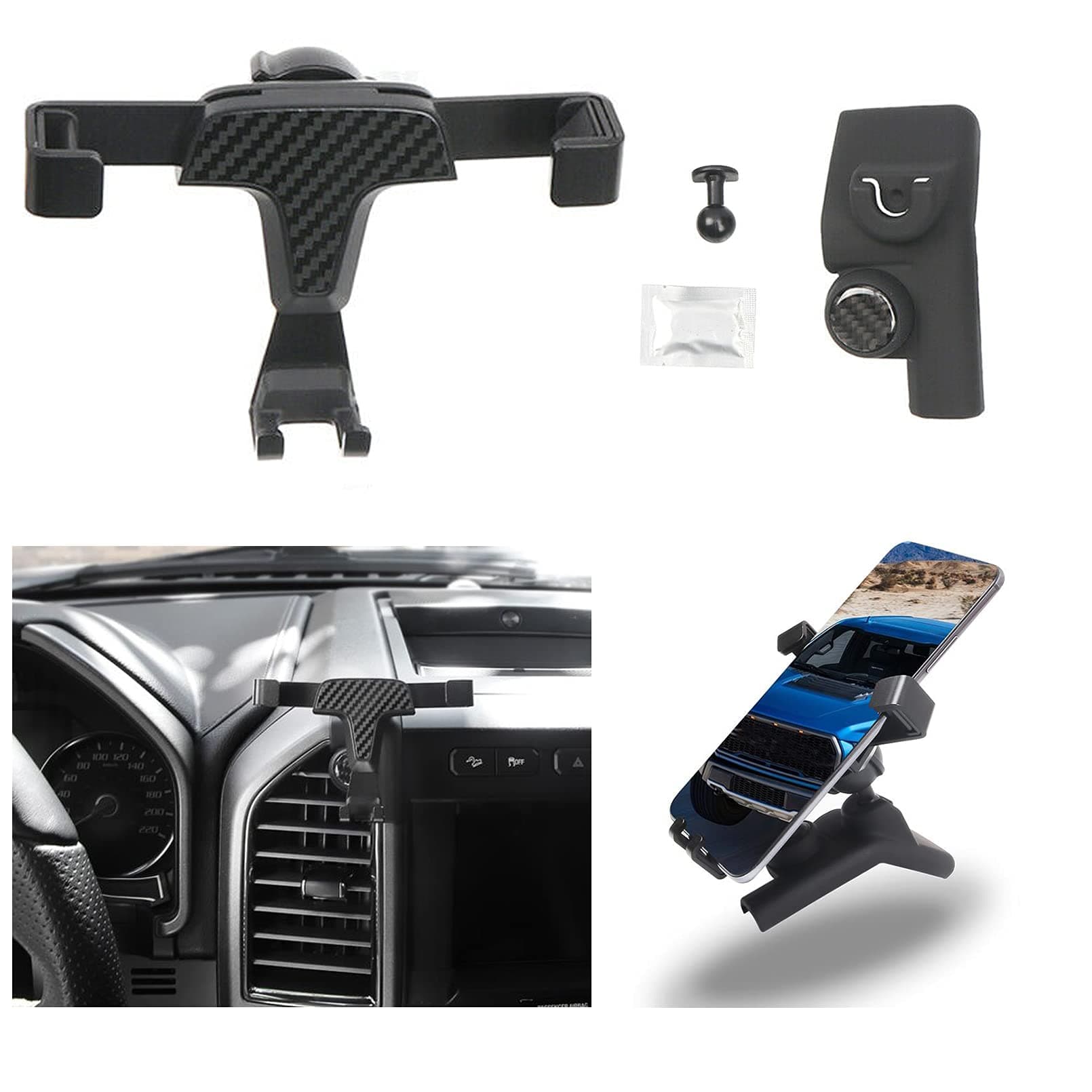 ITrims Car Phone Holder for Ford F-150 F150 2015-2020, Car Air Vent Cell Phone Holder Cradles Mount Compatible for iPhone 11 pro/XS/XR/X/8/7, Galaxy, Moto and Most Smartphones