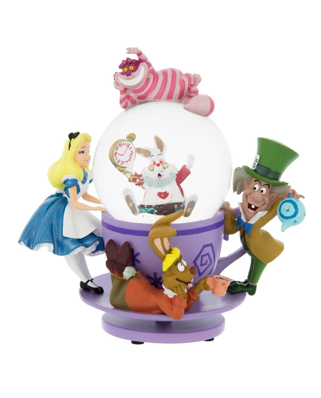 Disney Parks Exclusive Alice in Wonderland Tea Party Spinning Snowglobe