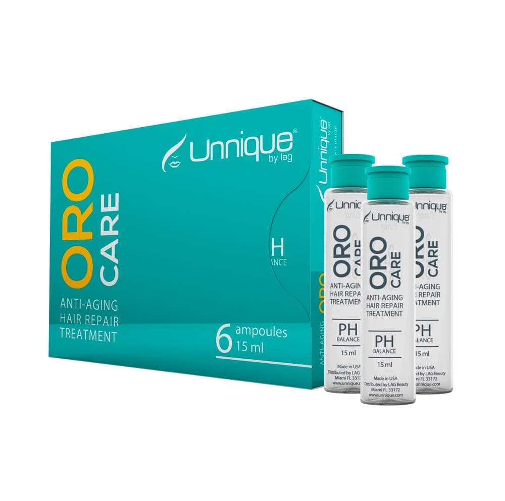 UNNIQUE Oro Care Post-Treatment Hair Care Ampoules - Keratin Treatment Extender & Your Keratin Insurance to Lock in Salon Results and Restore Hair Strength