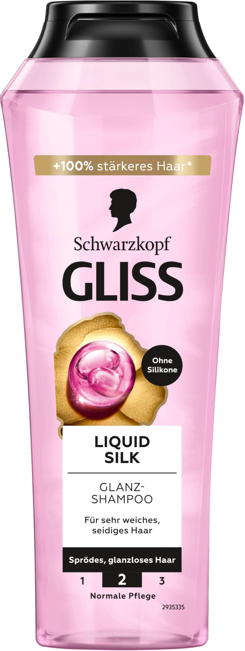 Gliss Kur Liquid Silk Shampoo (250 ml), Hair Shampoo for a Natural Shine, Nourishing Shampoo Smooths the Hair Surface for Exceptionally Soft Hair