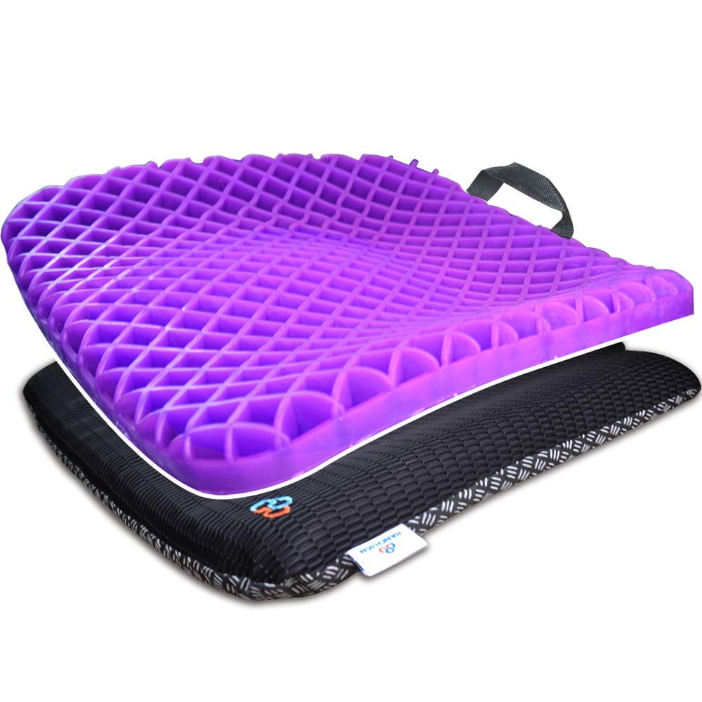 Gel Seat Cushion Pressure Absorbs Honeycomb Sitter Elastic Support Chair Pad for Office, Dinner, Driving, Wheelchair & Mobility Scooter Cushions Comfort Large Seat Cushion (1.2 inch)