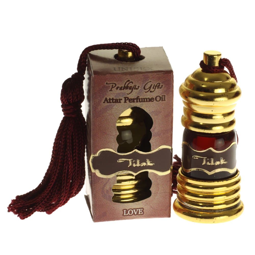 Prabhuji's Gifts Attar Perfume Oil Tilak - Body Perfume Blended with Essential Oils - Vegan Perfume for Women & Men - Arabian Fragrance - (3mL)