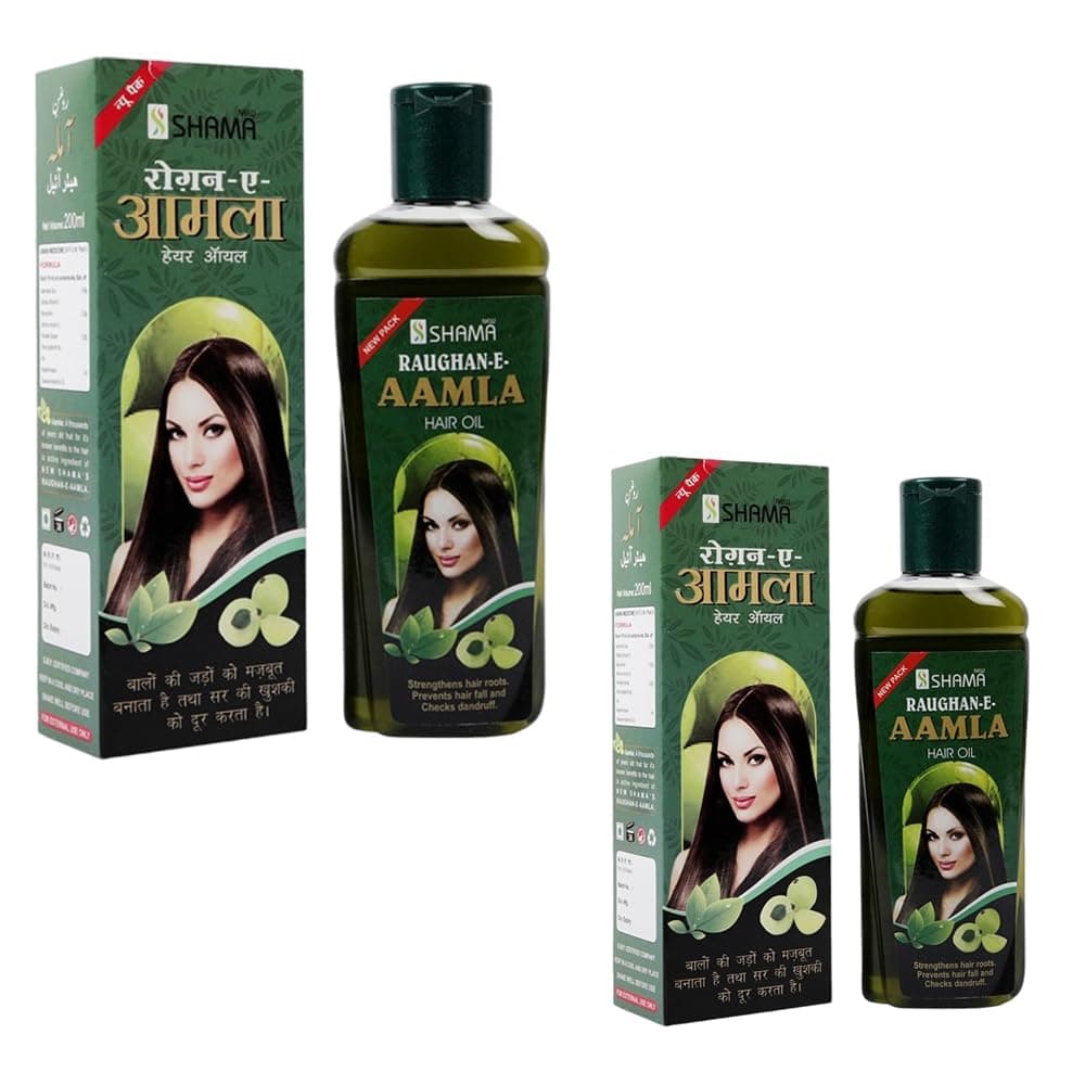 New Shama Roghan Amla Hair Oil - 100&200 ml Combo | Herbal Hair Care | Strengthens Hair Roots