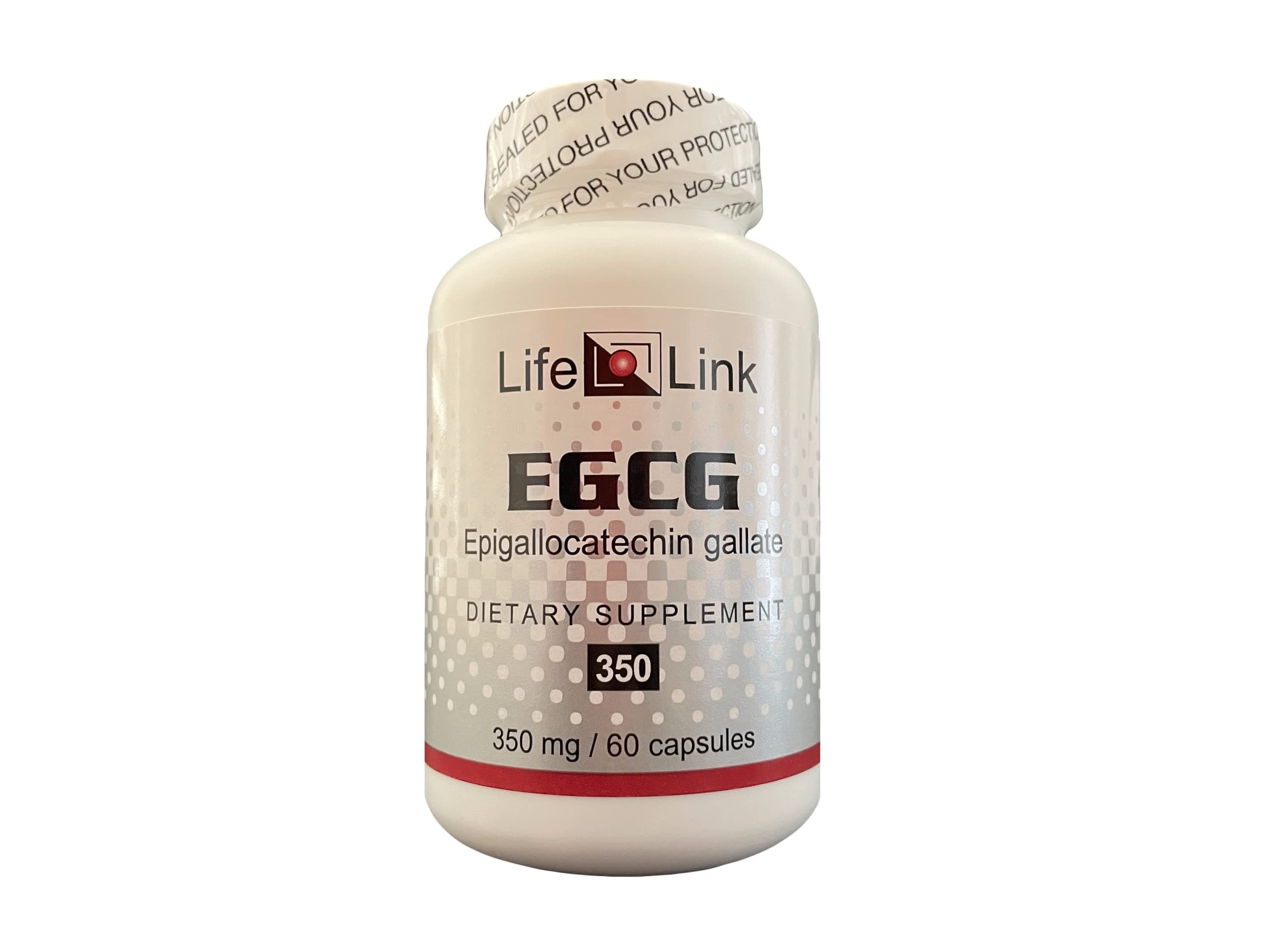 LifeLink's EGCG 350 mg - Green Tea Extract Supports Cellular Health, Supports Brain Function, Natural Energy Boost, Metabolism Support, and Rich in Antioxidants - 60 Capsules