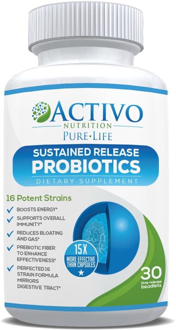 Probiotic Supplement 15x More Effective than Capsules Due to Patented Time-Release Pearls - Best Probiotics for Women, Men, Kids to Improve Digestive Health, Immunity, Energy, Mood & Focus - 30 Pearls