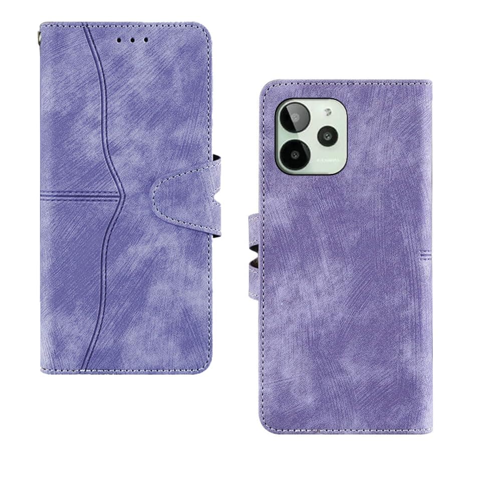 Pinaaki Enterprises Lava Yuva 2 Pro Flip Case | with Built in RFID Blocking Material | Card Pockets Wallet & Stand | Flip Cover for Lava Yuva 2 Pro - Purple