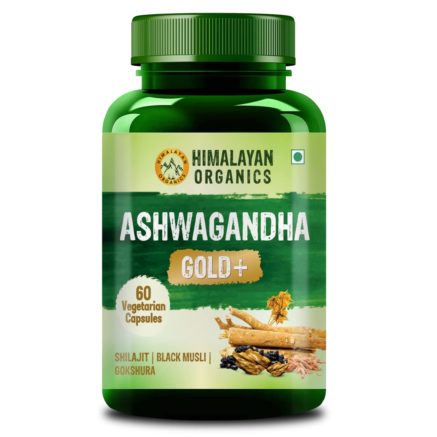 Vlado's Himalayan Organics Ashwagandha Gold Plus | Supports Strength, Energy & Immunity | 60 Veg Capsules