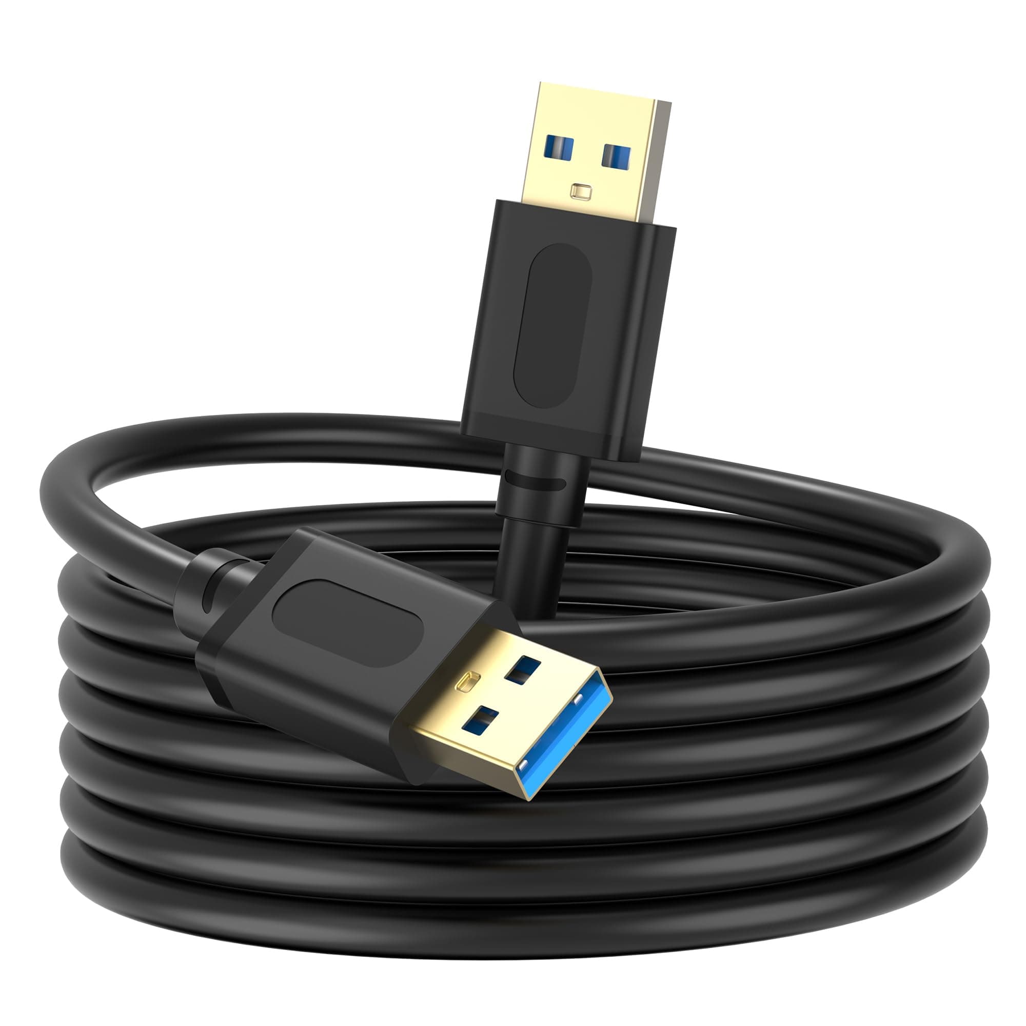 USB 3.0 Male to Male Cable 20Ft,USB to USB Cable with Gold-Plated Connector for Hard Drive Enclosures, DVD Player, Laptop Cooler(20ft/6M)