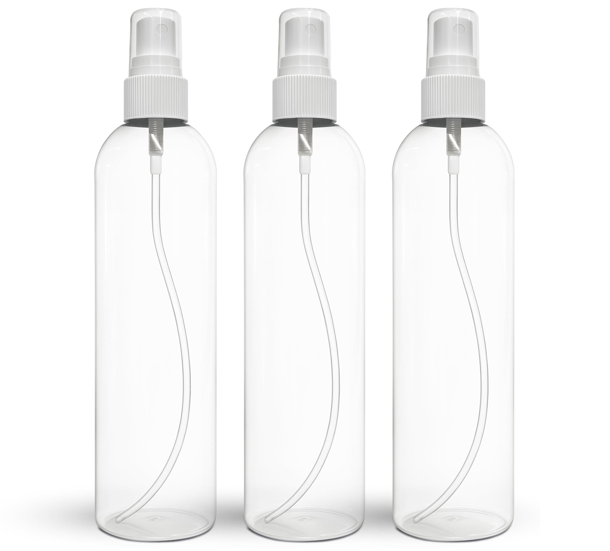 BRIGHTFROM Fine Mist Spray Bottles 8 oz, Empty Refillable Containers - Essential Oils, Disinfectant Spray, Water - Pack of 3