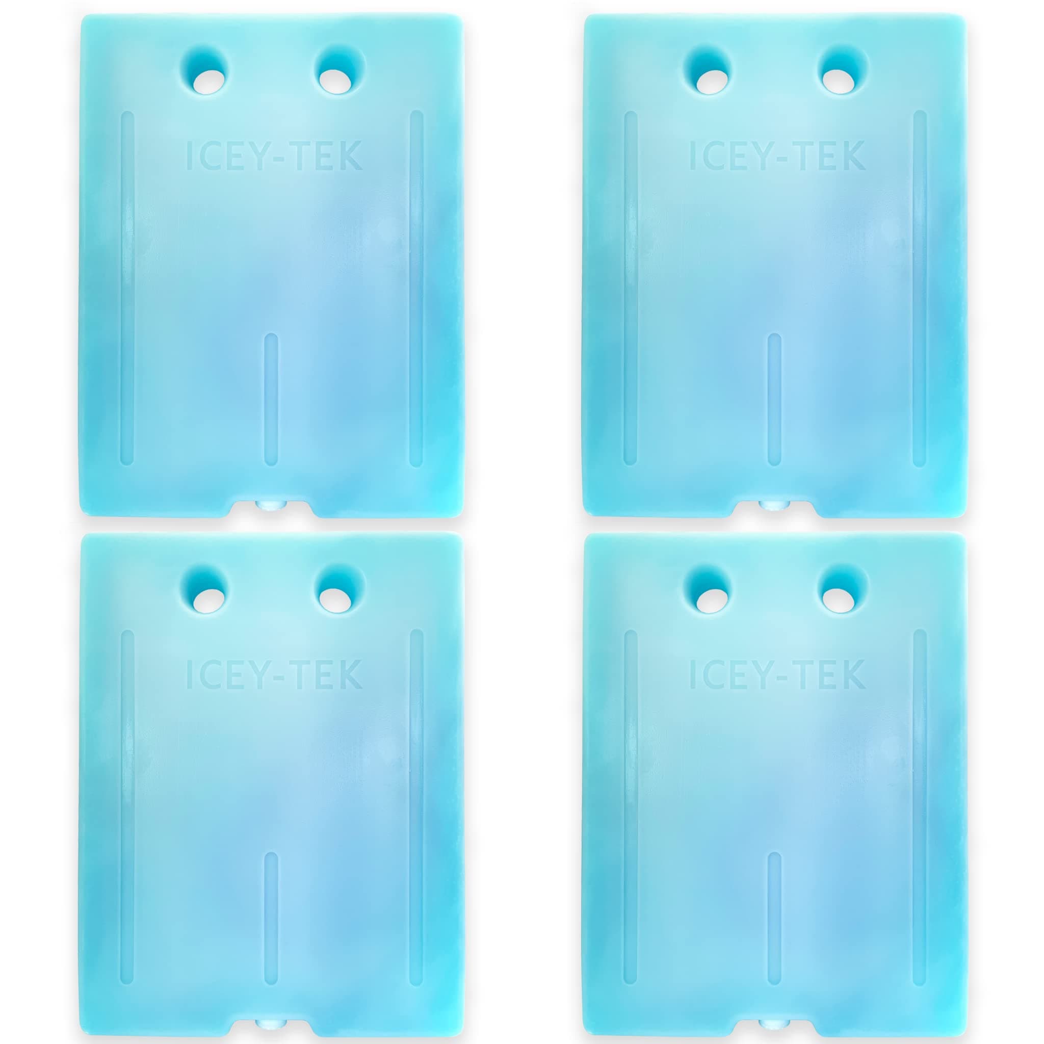 Pack Of 4 Icey-Tek Large Gel Ice Packs. For Cool Boxes, Cooler Bags, Commercial, Fishing & Catering. Five Star Rated Company & Products.