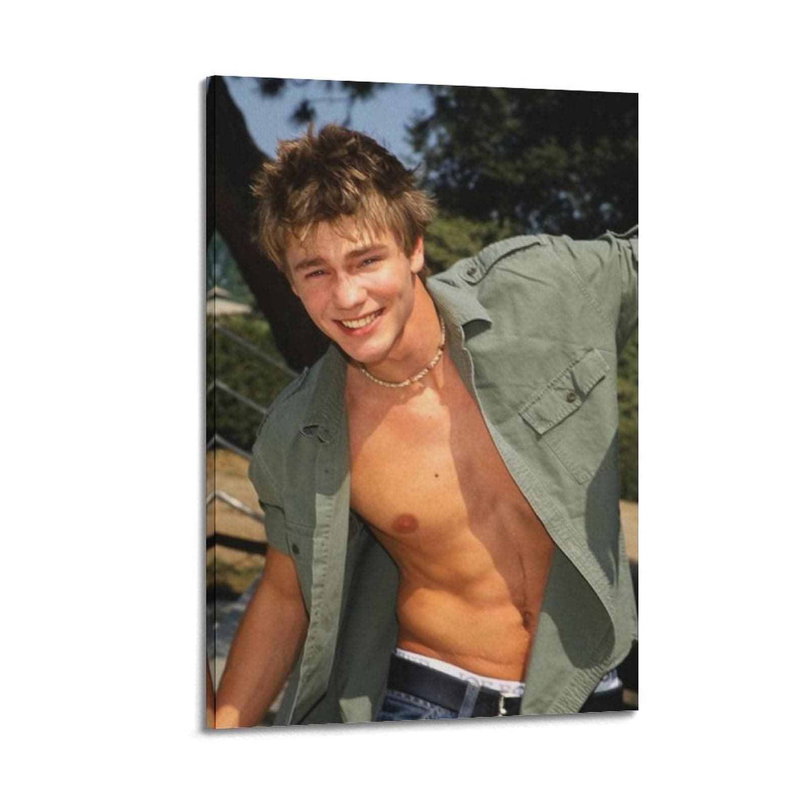 XMKJCHA Chad Michael Murray Character Poster Actor Poster Pop Music Singer Poster Athlete Poster Home Living Room Bedroom Office Canvas Painting Print Decoration24x36inch(60x90cm) Frame-style-19