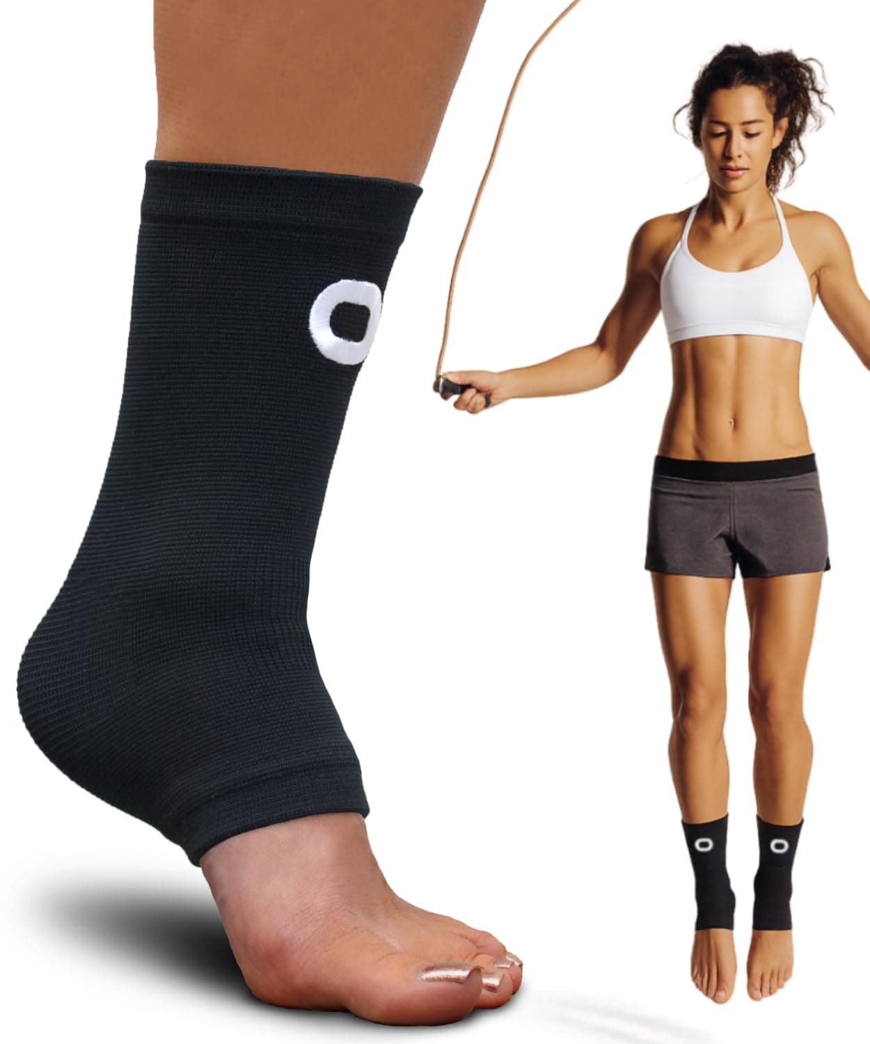 Ankle Brace Compression Sleeve for Men & Women (1 Pair) - BEST Ankle Support Foot Braces for Pain Relief, Injury Recovery, Swelling, Sprain, Achilles Tendon Support, Heel Spur, Plantar Fasciitis Socks