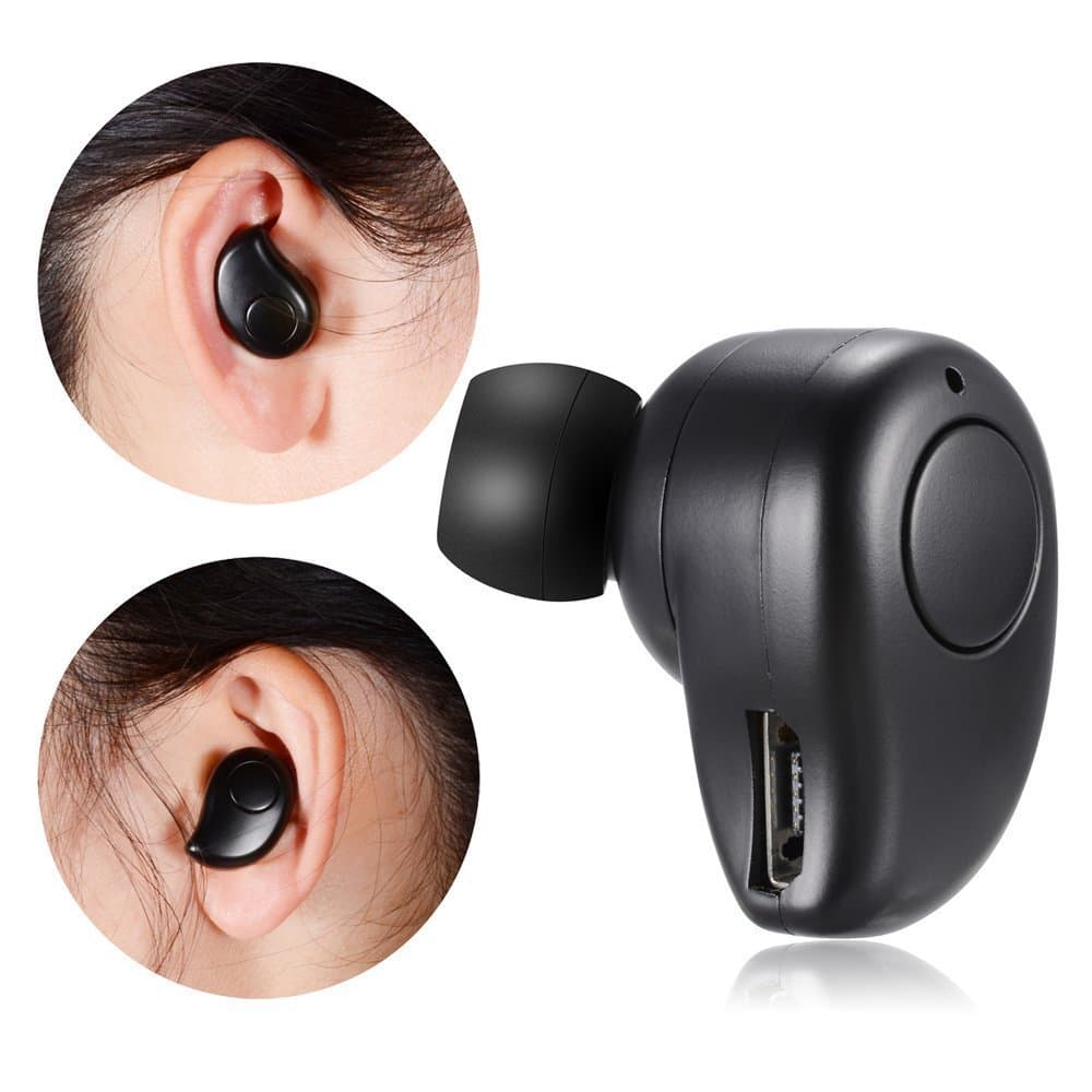 Eximtrade [In-Ear Version] Ultra Mini Wireless Bluetooth V4.1 Stereo In-Ear Headset Earbud Earphone Headphone with Handsfree Microphone for Smartphones and Tablets (Black)