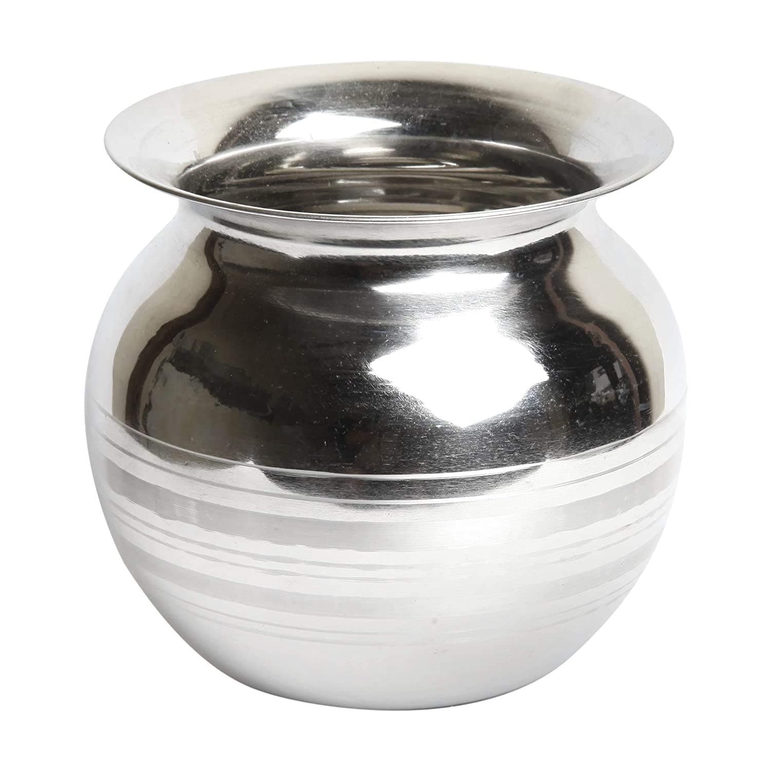 KHANDELWAL Heavy Stainless Steel Water Storage Lota/Kalash/Chambu/Tumbler for Pooja/Pongal/Marriage/Karvachauth (Weight 290 Gram, Big Size - 1000 ml, Silver)