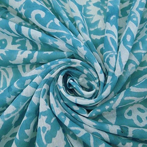 CRAFTOFPINKCITY Sold By Yard Indigo Blue Cotton Batik Cotton Fabric, Shibori Mud cloth fabric,Hand Block Print Fabric, Indian Printed Cotton Fabric