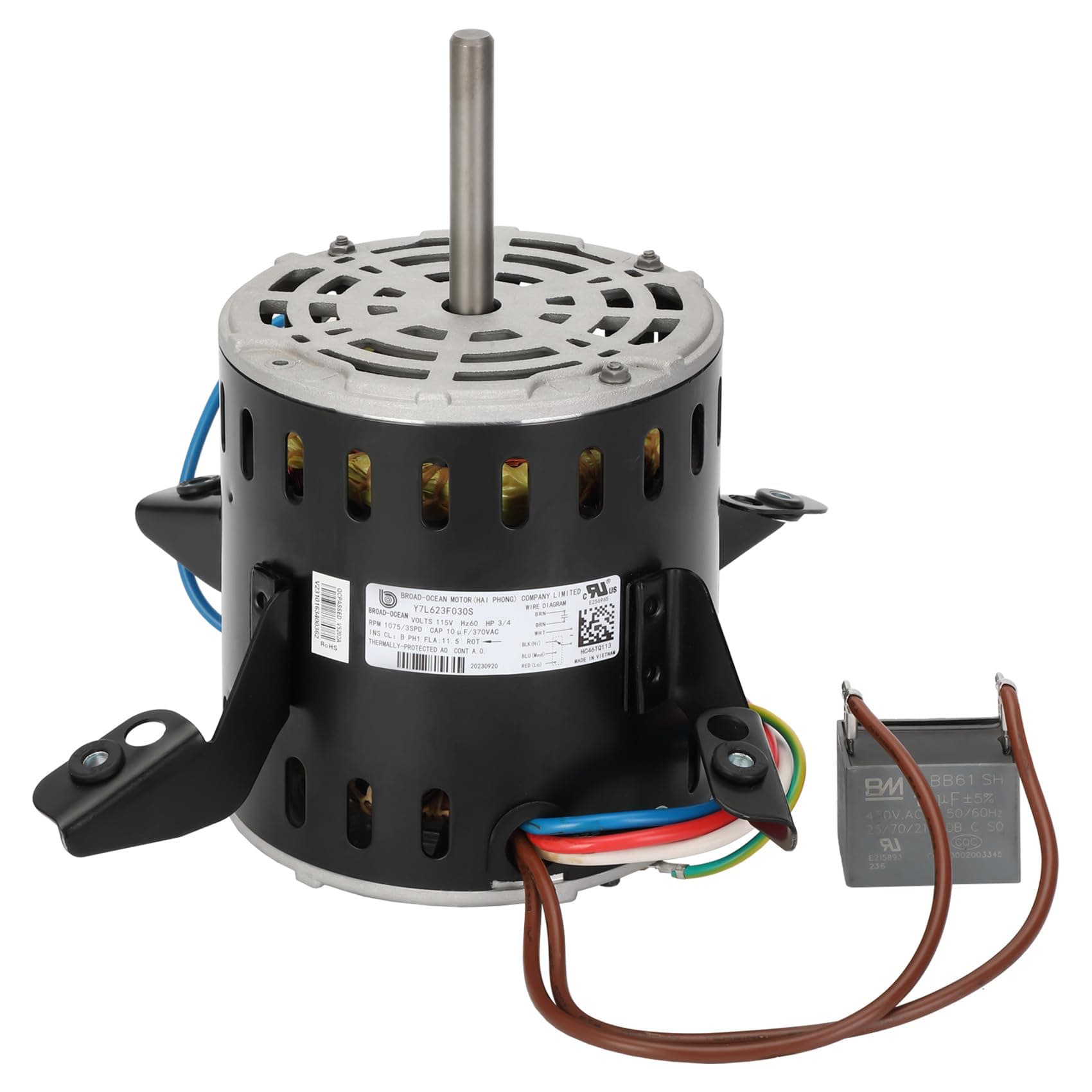 HC45TE113 Blower Fan Motor 5KCP39PGV623CS Compatible with Carrier Bryant Payne Furnace, 3/4HP 1075RPM/3Speeds 115V 9.5A Replace GE Genteq Motor 82113 Y7L623F515S