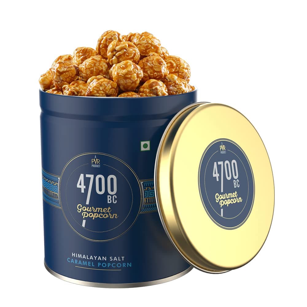 4700BC Gourmet Popcorn, Himalayan Salt Caramel, Tin, 4.4oz