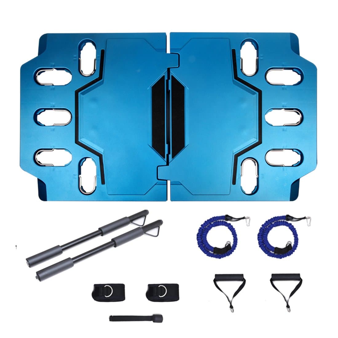 EnjoyLife Inc Full Portable Gym Home Workout Package,Complete Fitness Equipment,Design for Indoor Travel or Outside. Simulate Dumbbells, Workout Bar and Cardio Machine