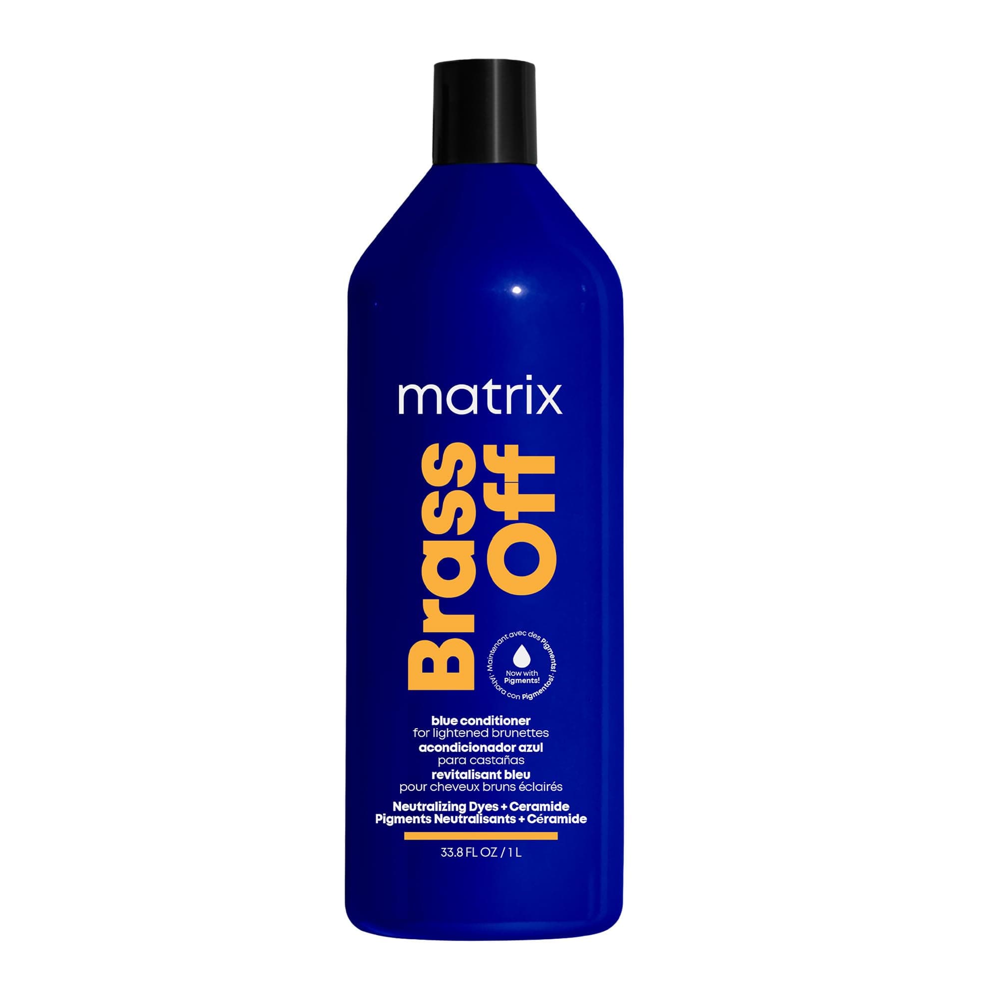 Brass Off Blue Conditioner | Removes Brassy Orange Undertones | Color Depositing & Toning | Pigmented Conditioner For Lightened Brunettes | For Color Treated Hair | Salon Conditioner | Vegan