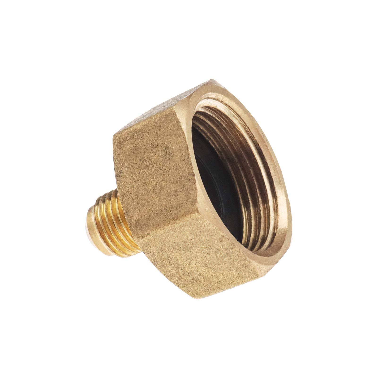 The Lord of the Tools Refrigerant Tank Adapter R134A R407A R404A 1/4 Inch SAE Male to G3/4 Inch Female Aircon Vacuum Pump Conversion Connector Fitting Brass for Auto A/C Replacement Part