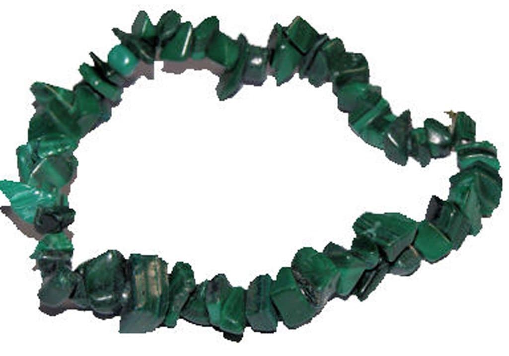Malachite Gemstone Crystal Chip Bracelet