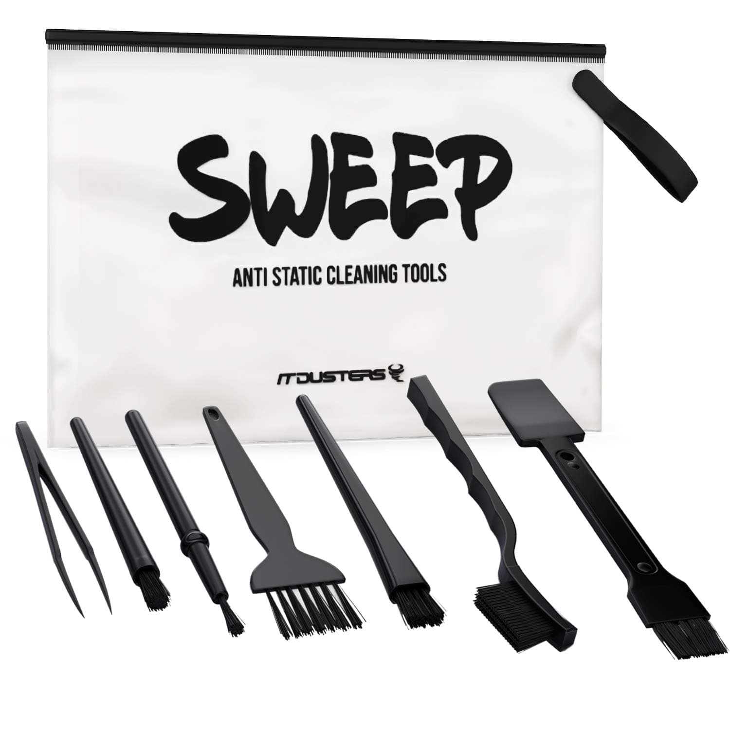 IT Dusters Sweep Anti Static Brush Set for Cleaning Keyboard, PCB, Motherboard, Tablet, Mobiles, Printers ESD Safe