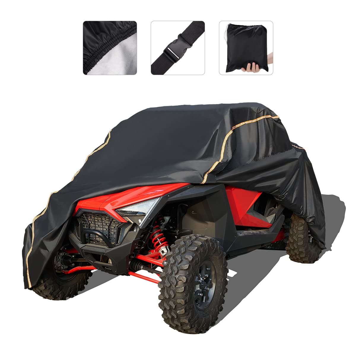 PRO XP Cover X3 Heavy Duty UTV Cover 2 Seater Large Size Compatible with Can-Am Maverick X3, Polaris RZR PRO XP, Talon, Commander, YXZ1000R, 2-3 Seater Reflective Strip Sturdy in Wind