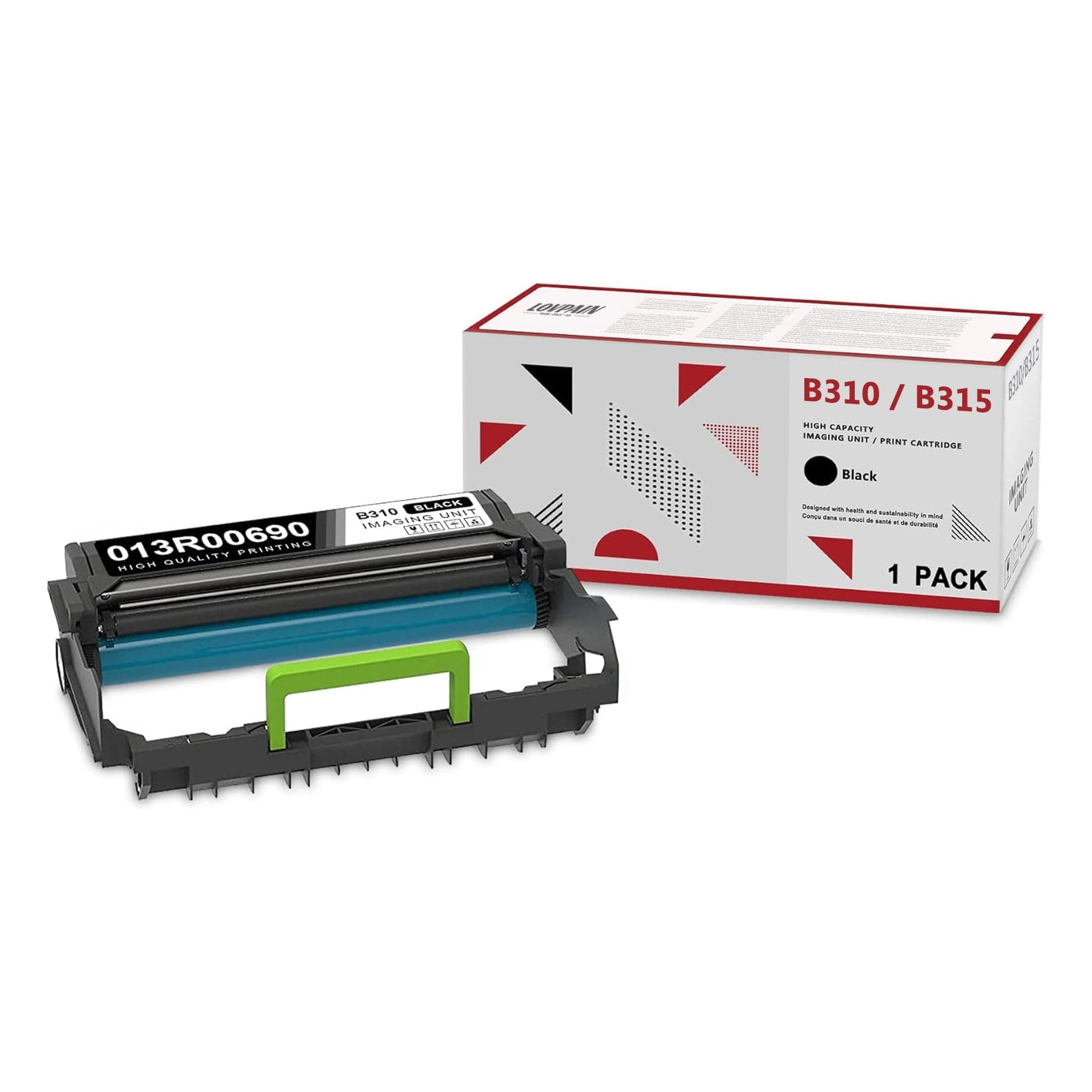 B310 Black High Capacity Imaging Drum Unit (1-Pack) Replacement for Xerox B310 Toner Works with B305/B310/B315 Printer - 013R00690 Ink