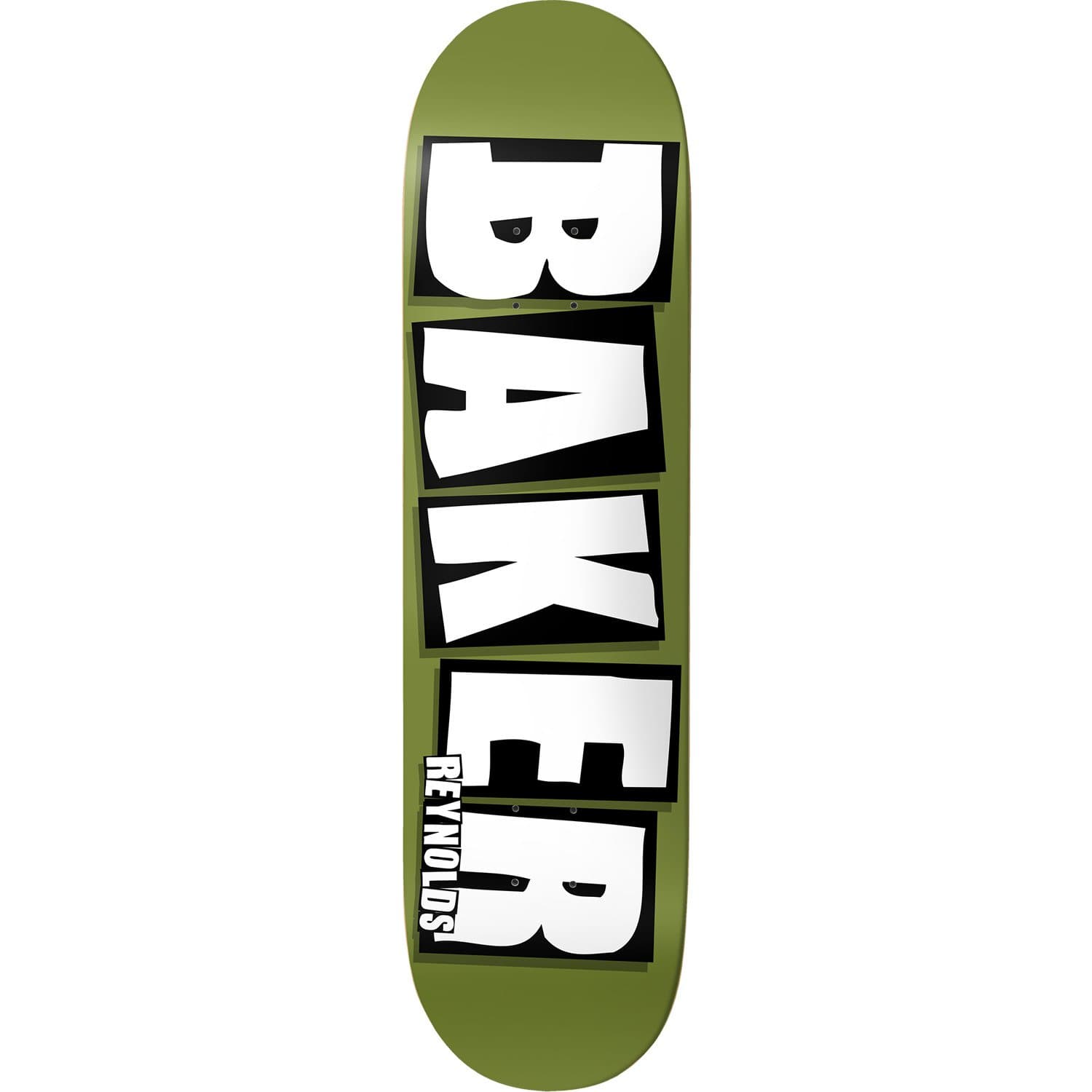 Baker Andrew Reynolds Brand Name Swamp Skate Deck Olive Green 7.75