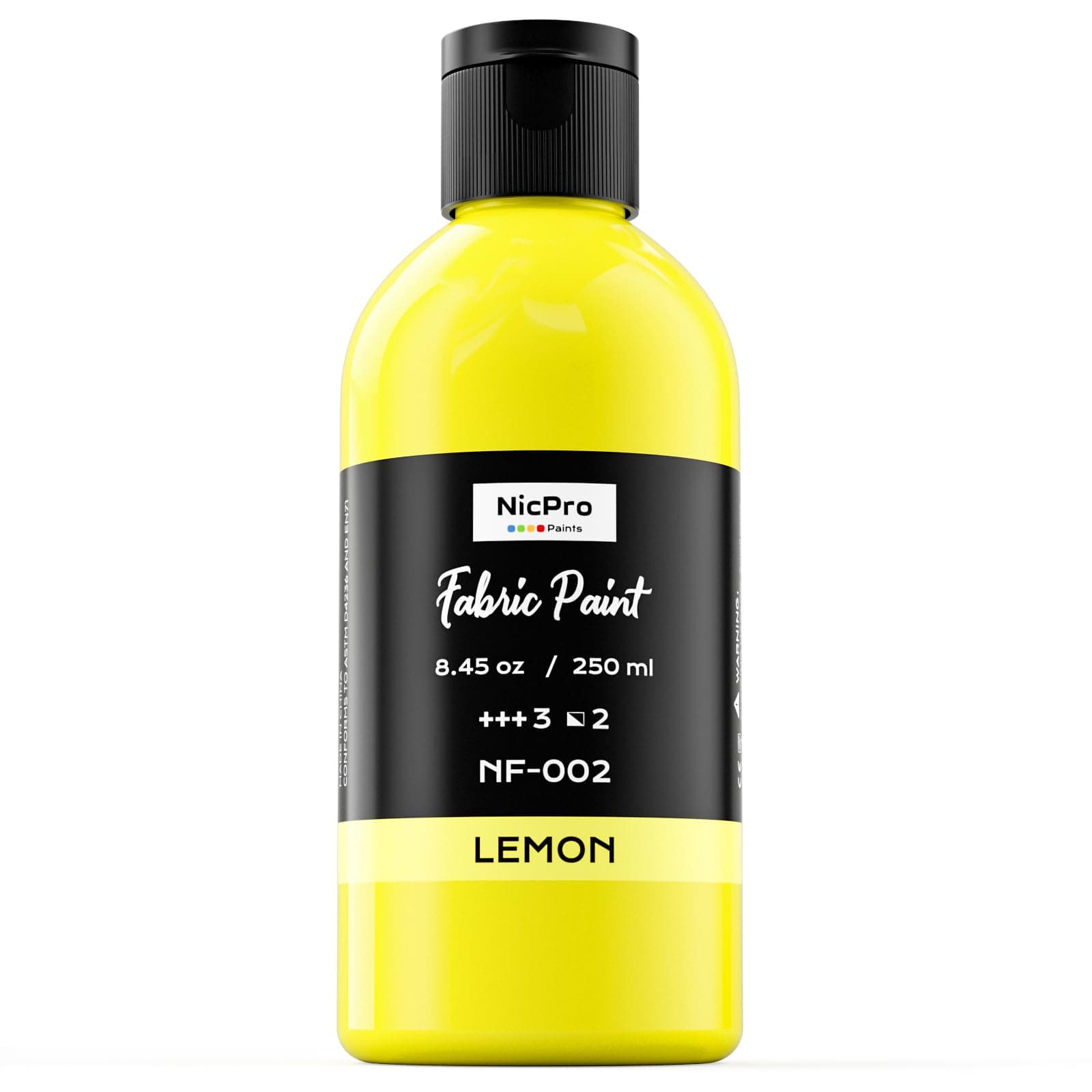 Nicpro Yellow Fabric Paint, 8.45 oz (250 ml) Fabric Paint for Clothes Permanent, Clothing Paint for Easter Decor, DIY T-shirts Jeans Crafts, Refresh Furniture Upholstery