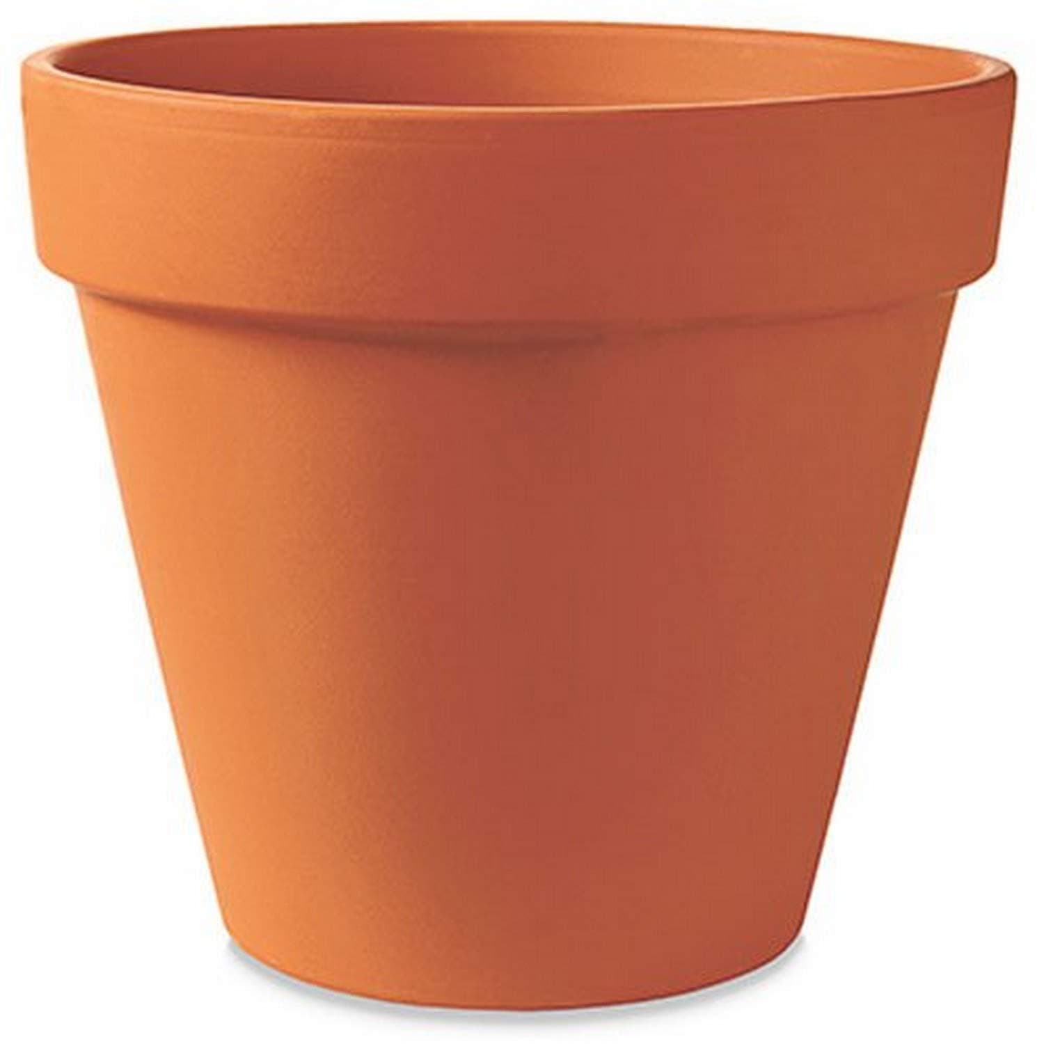 DEROMA 01270FZ 10-Inch Terra Cotta Clay Pot, Standard