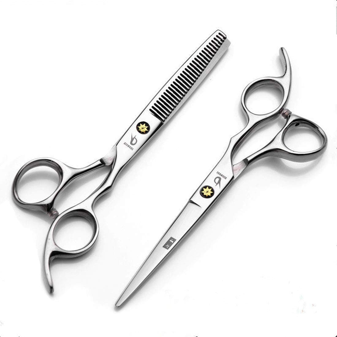 Kirabon Hairdressing Salon Scissors Thinning Cut Liu Haishou (Flat Shearing Cut Set) (Color : White)