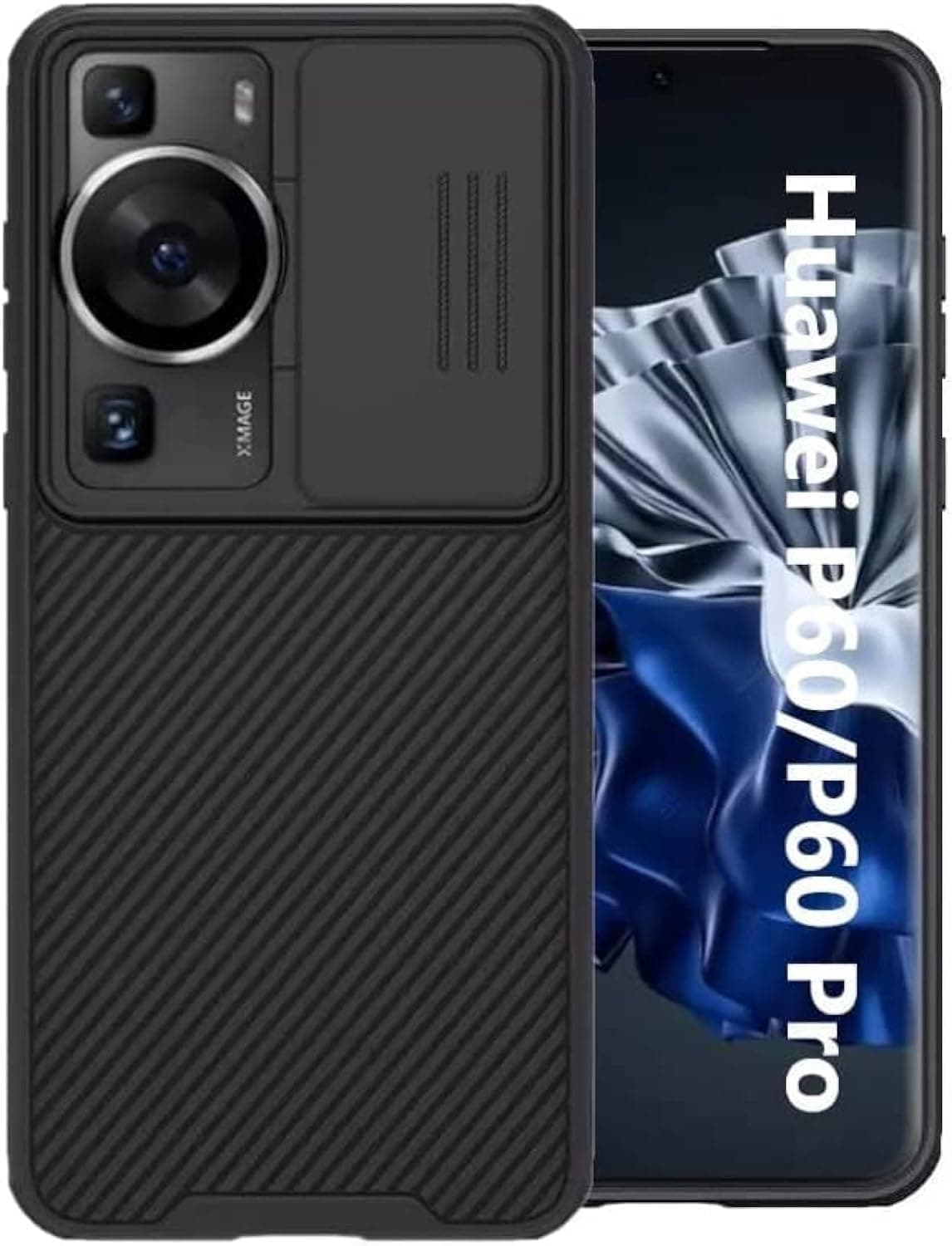 EMODILHuawei P60 Pro/Huawei P60 Case Cover CamShield Pro Slide Camera Protection Cover - Scratch Resistant - Protect Privacy - Delicate Touch Feeling Case for Huawei P60 Pro / P60 ® (BLACK)