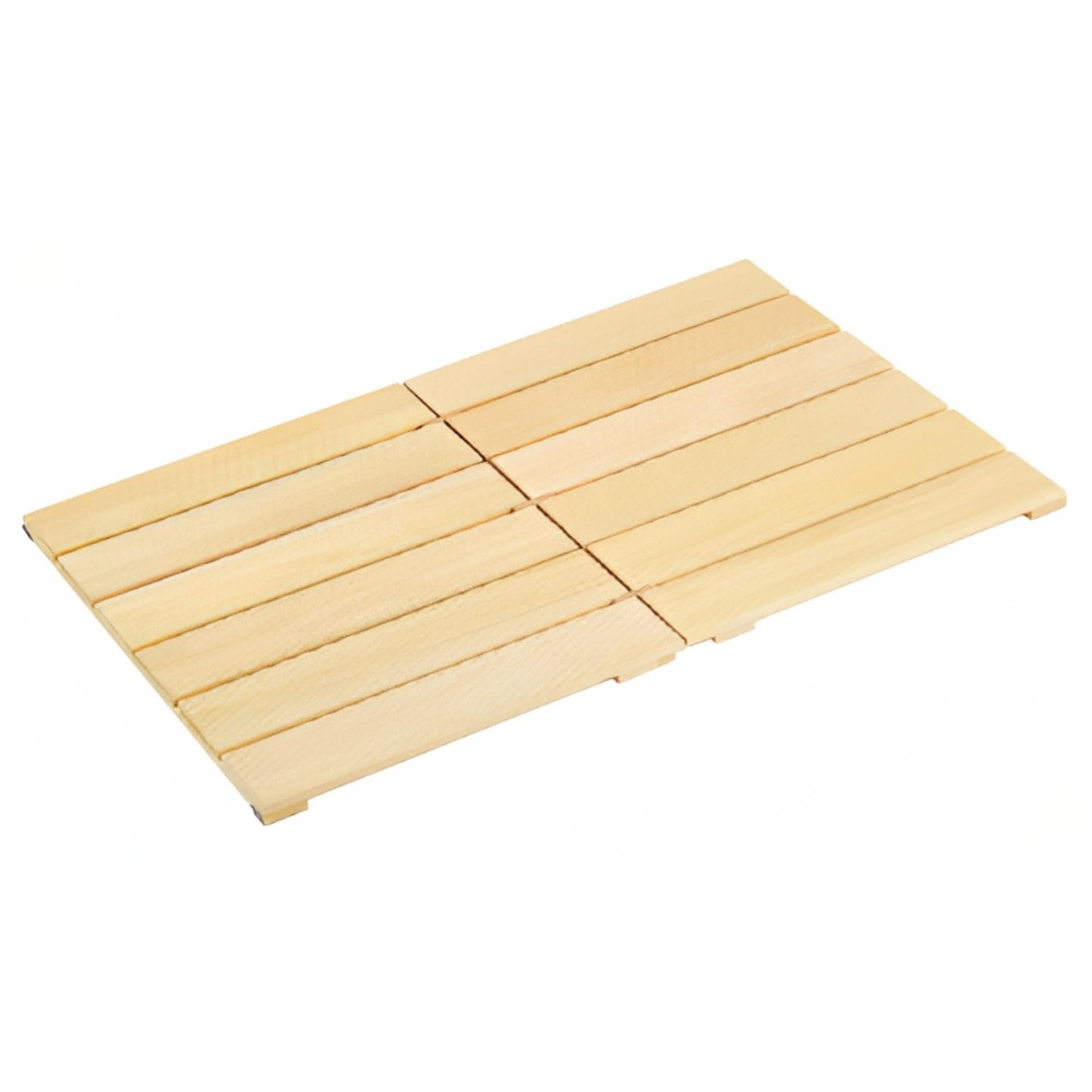 Japanese Hinoki Cypress Foldable Wooden Bath Mat, 26 x 18 Inches