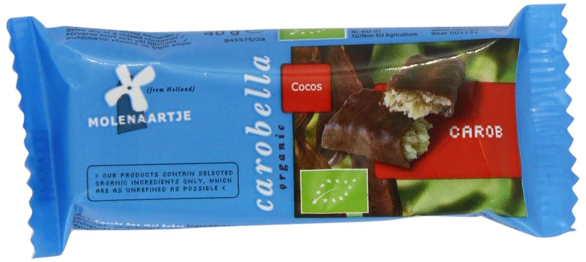 Molenaartje Carobella Organic Cocos Bar 40 g (Pack of 15)