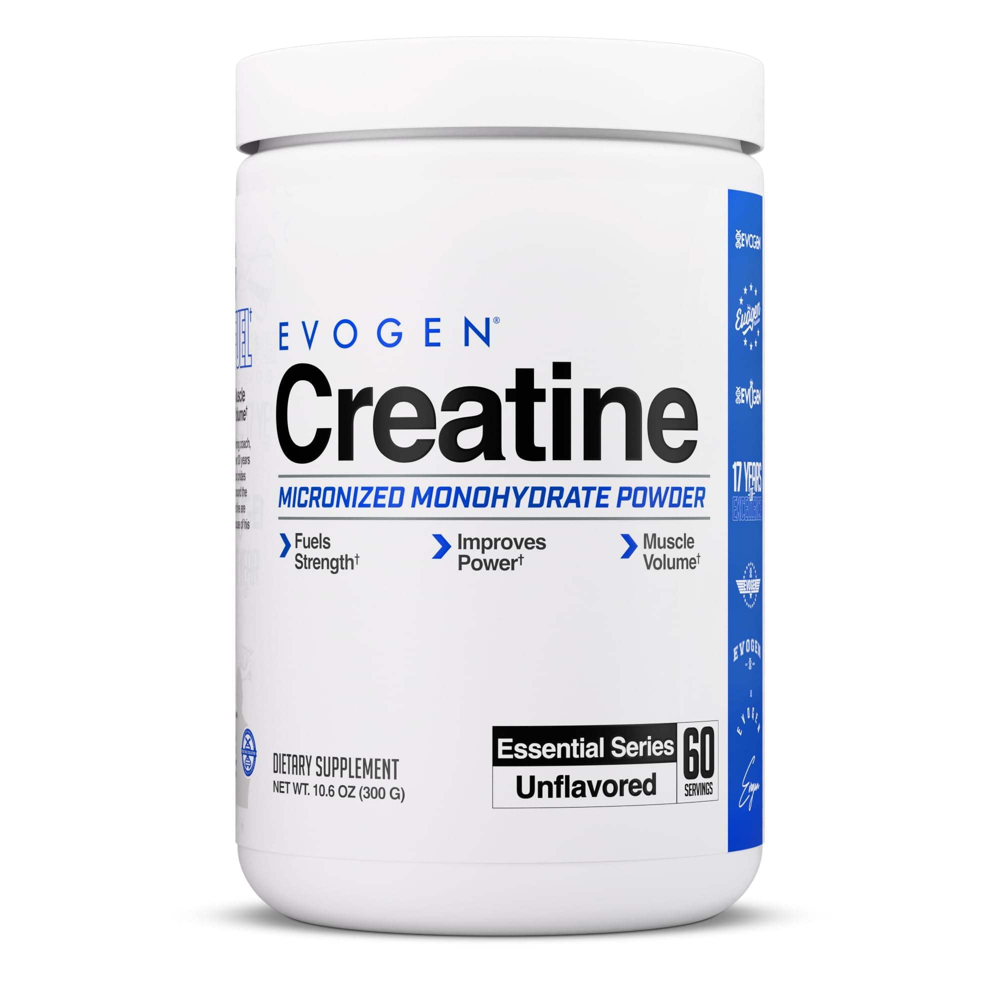 - Evogen Creatine Monohydrate Powder - Micronized Creatine for Women & Men | Pure Creatine Powder Supplement for Strength, Power & Recovery | Unflavored | 60 Servings