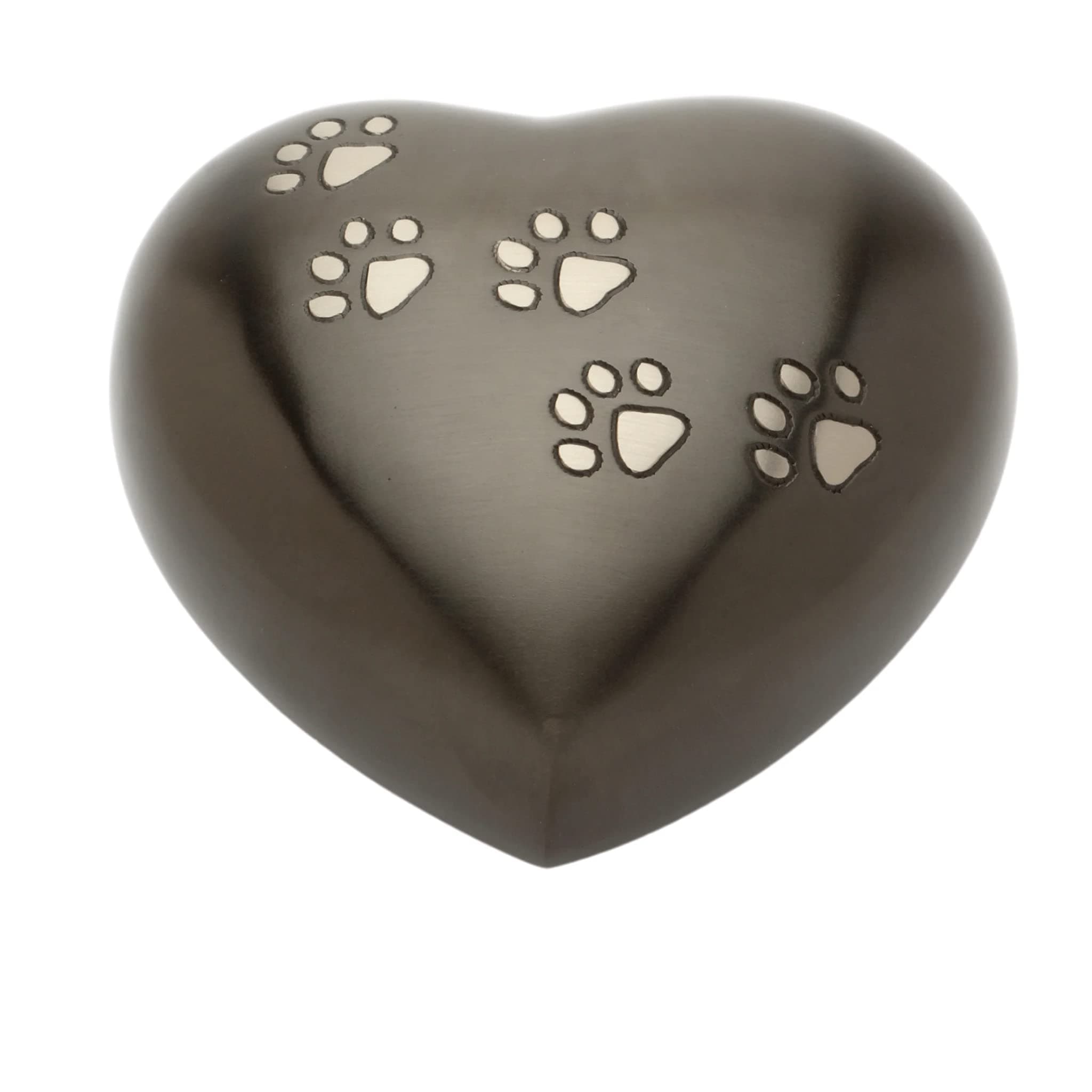 Urns UKPet Cremation Memorial Heart Urn Hertford, Pewter 5"