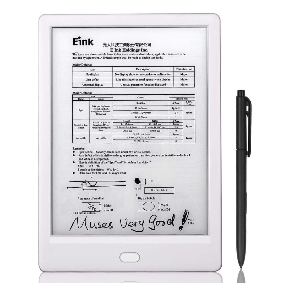Muses E-reader,free leather case screen protector smart ebook reader 7.8''(14041872)E-Ink Carta Touchscreen 8 Core 1.5GHz, Built-in Audible 32GB Storage Android 6.0 Convert Handwritten Notes