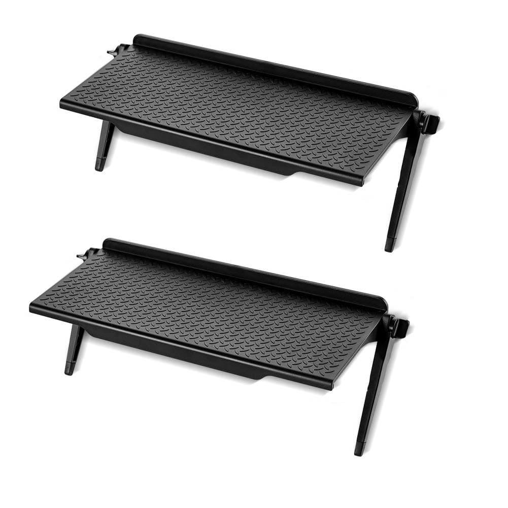 Hovico 2Pcs TV Screen Adjustable Storage Top Shelf Computer Monitor Screen Top Shelf for Cellphone Stand, Cable Boxes, Camera, Media Boxes, Remote Controls, Router and Home Decor - Black 11.8inch