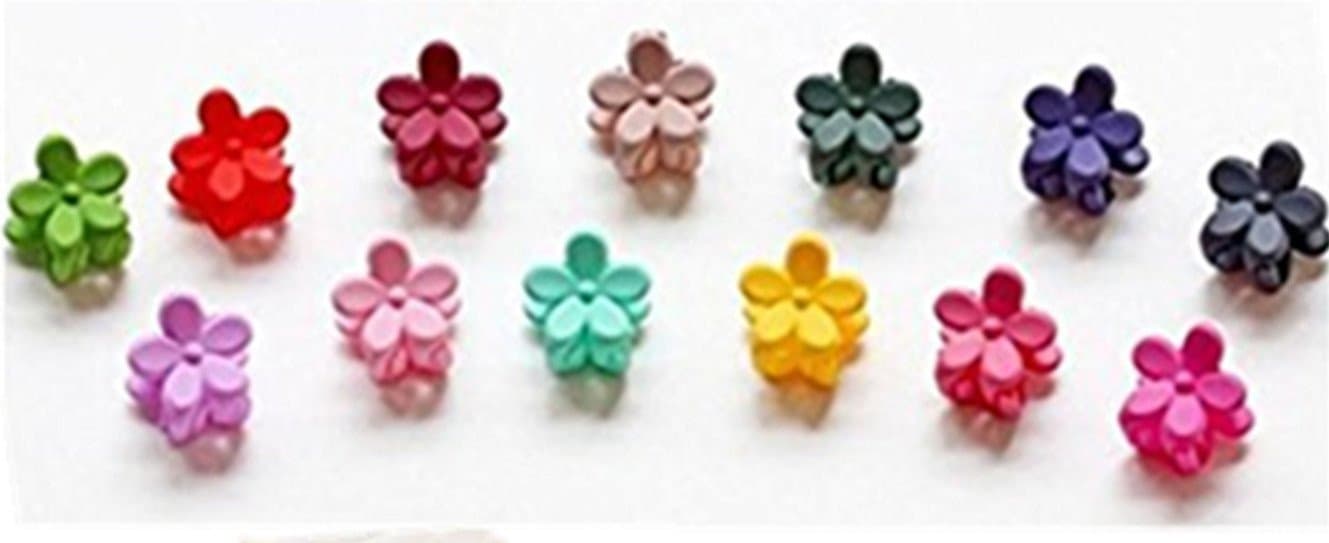 Cuhair(tm) 10pcs Assorted Bangs Mini Hair Claw Clip Hair Pin Flower Accessories for Girl Women Baby Mix Colored