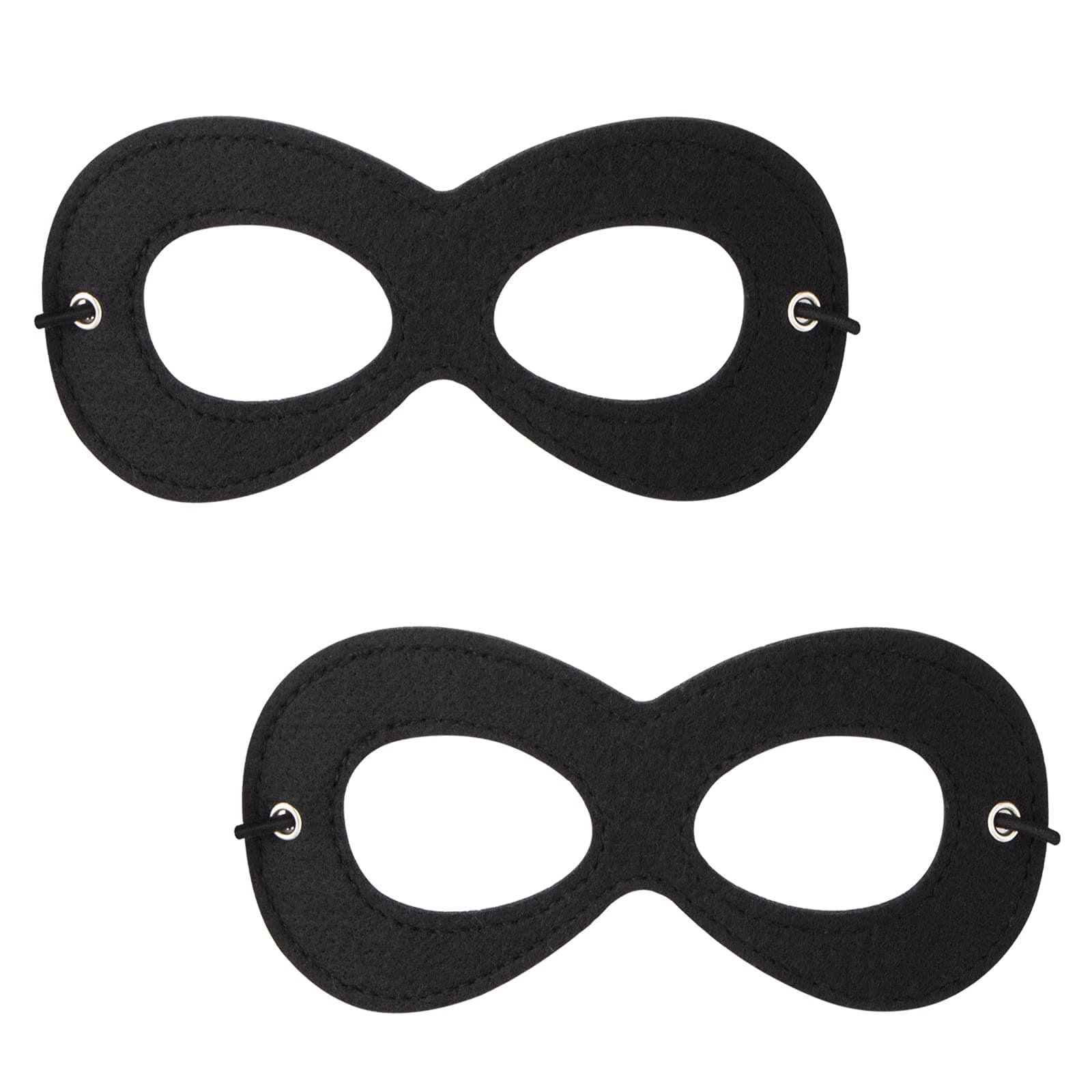 AIMIKE Superhero Mask, Black Felt Eye Mask, Halloween Dress Up, Adjustable Eyemask w/Elastic Rope