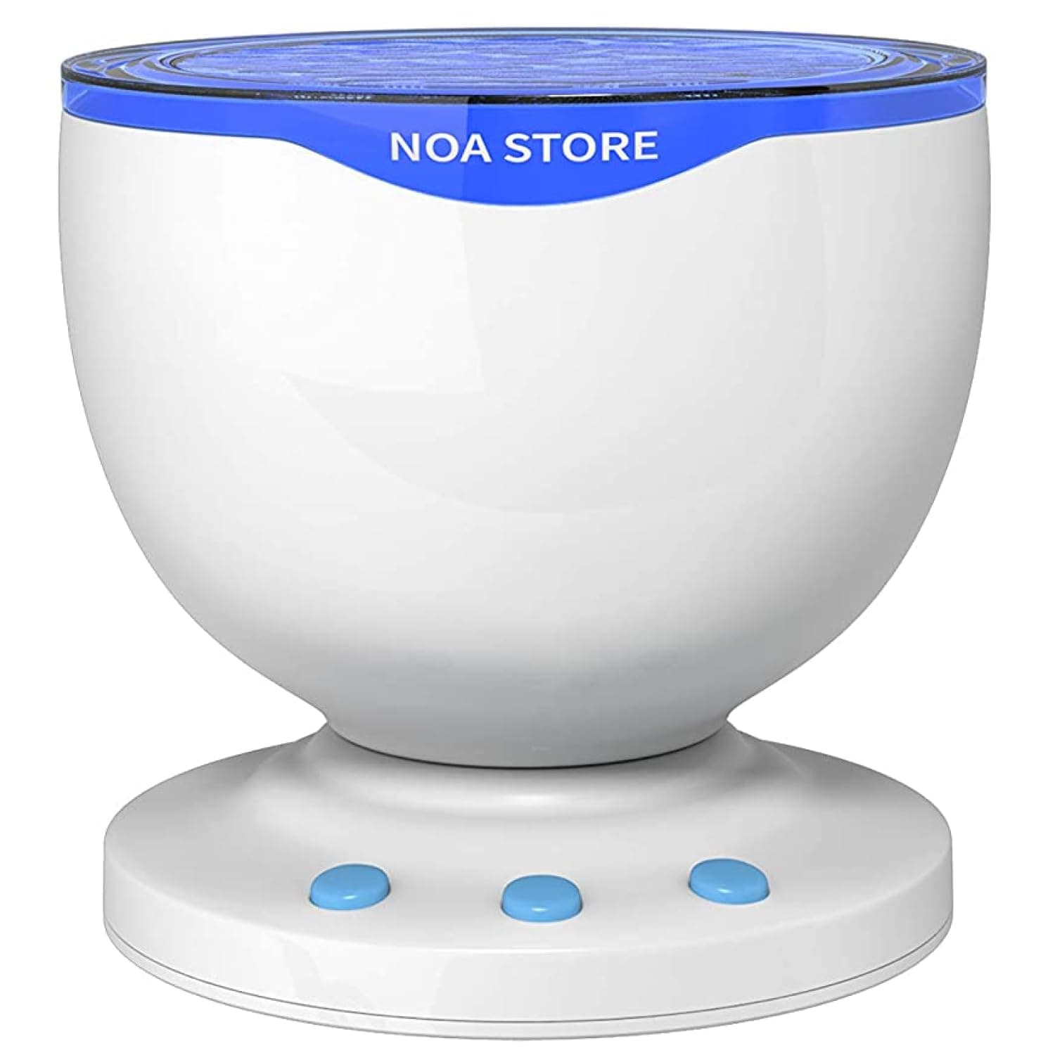 Noa Store Sensory LED Room Lights - Light Projector for Bedroom - Ocean Waves Projection Lamp with Calming Music - Night Light for Kids - Blue Ceiling Projector Lamps for Adults and Children